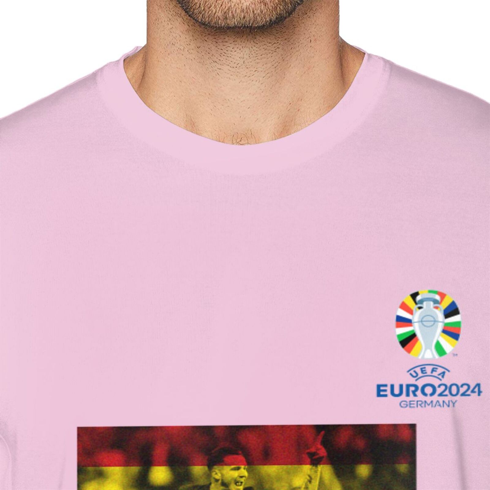 Men's Spain EURO 2024 Basic Short Sleeve T-Shirt BST1739