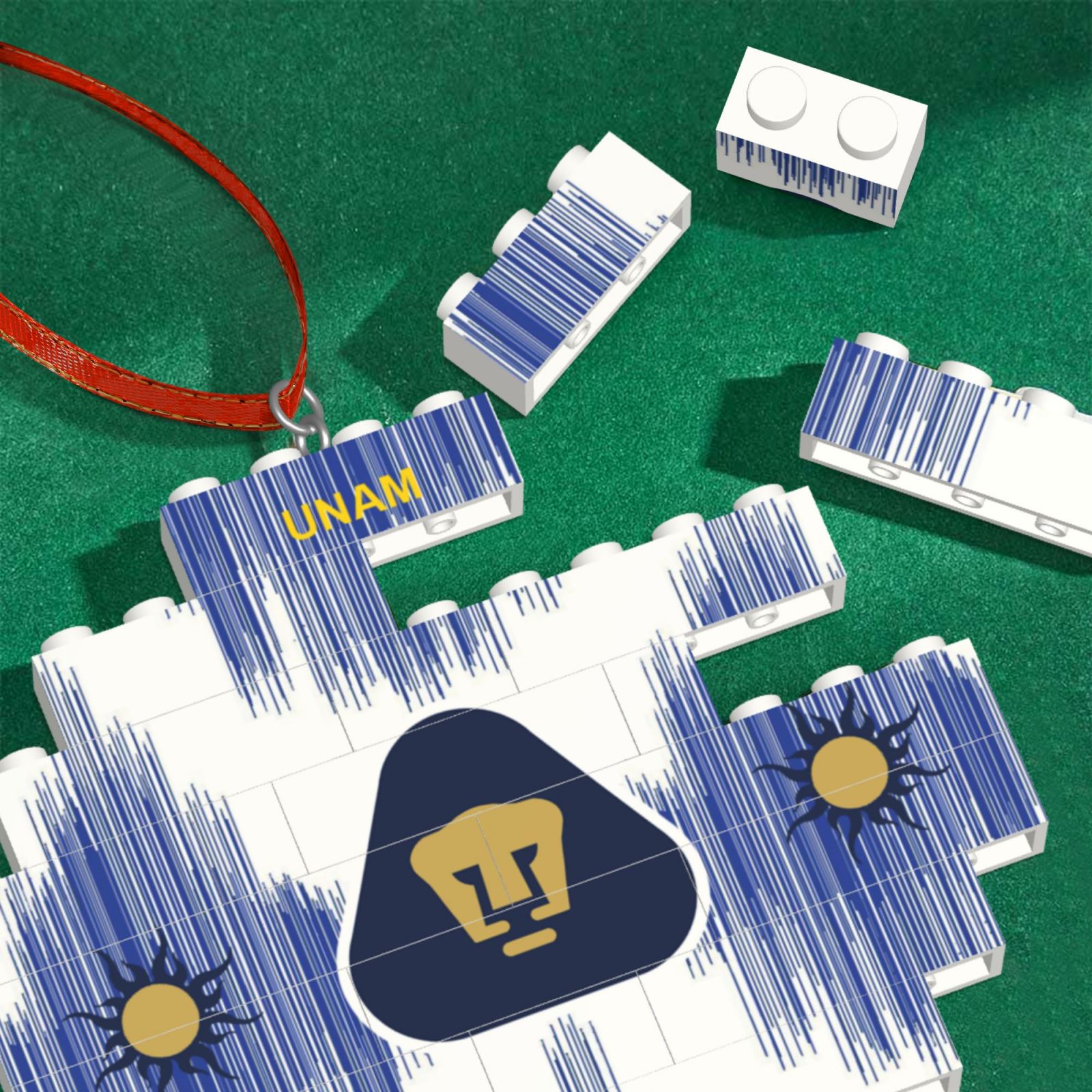 Pumas UNAM Building Block Puzzle Ornament BBP2019