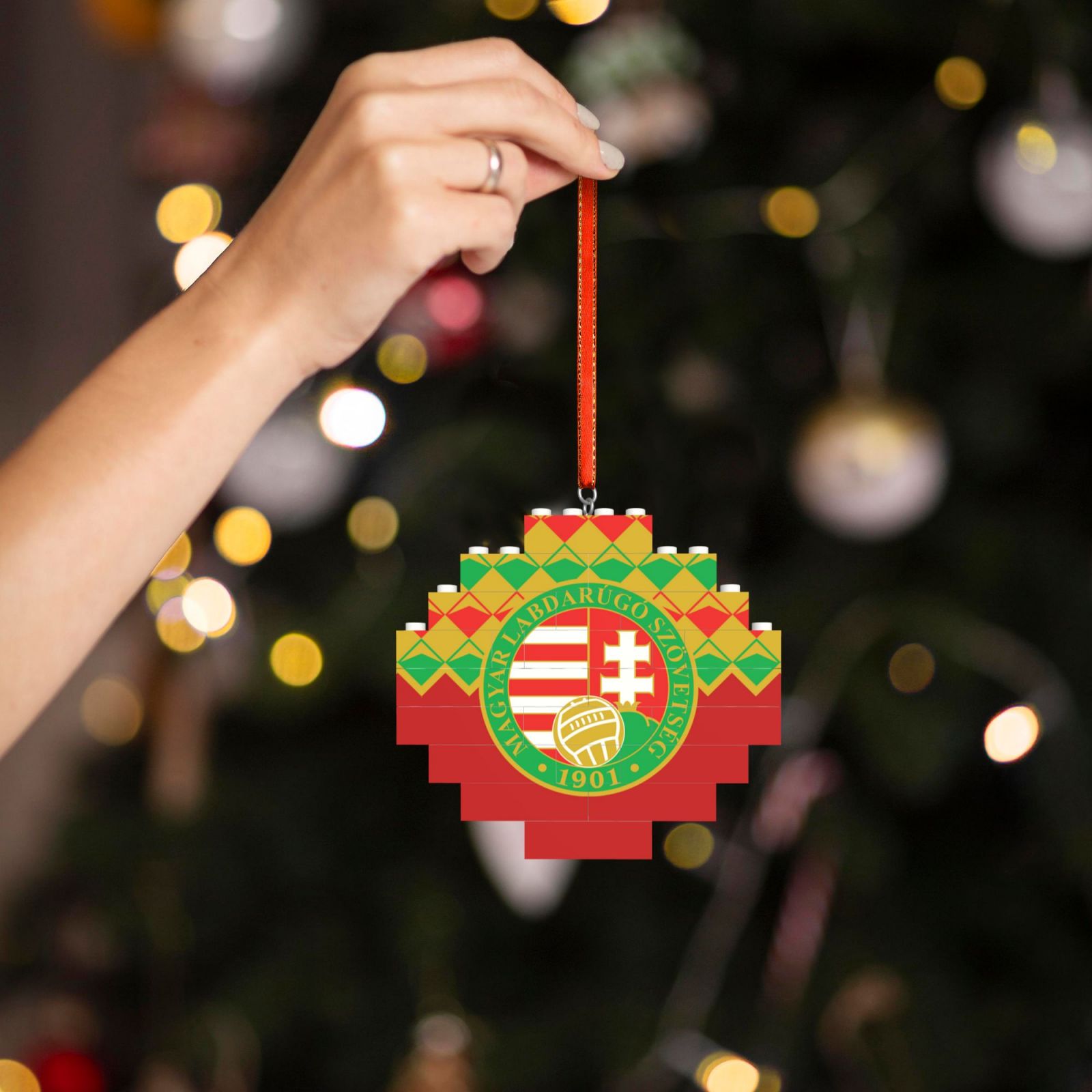 Hungary Building Block Puzzle Ornament BBP2184