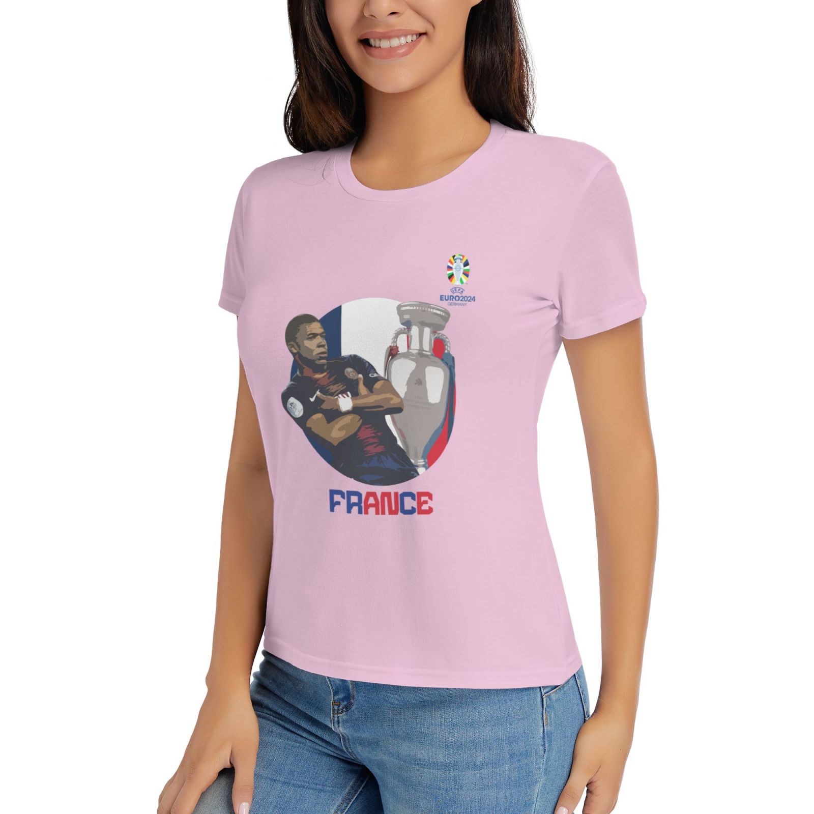 Women's France EURO 2024 Basic Short Sleeve T-Shirt WBT1730
