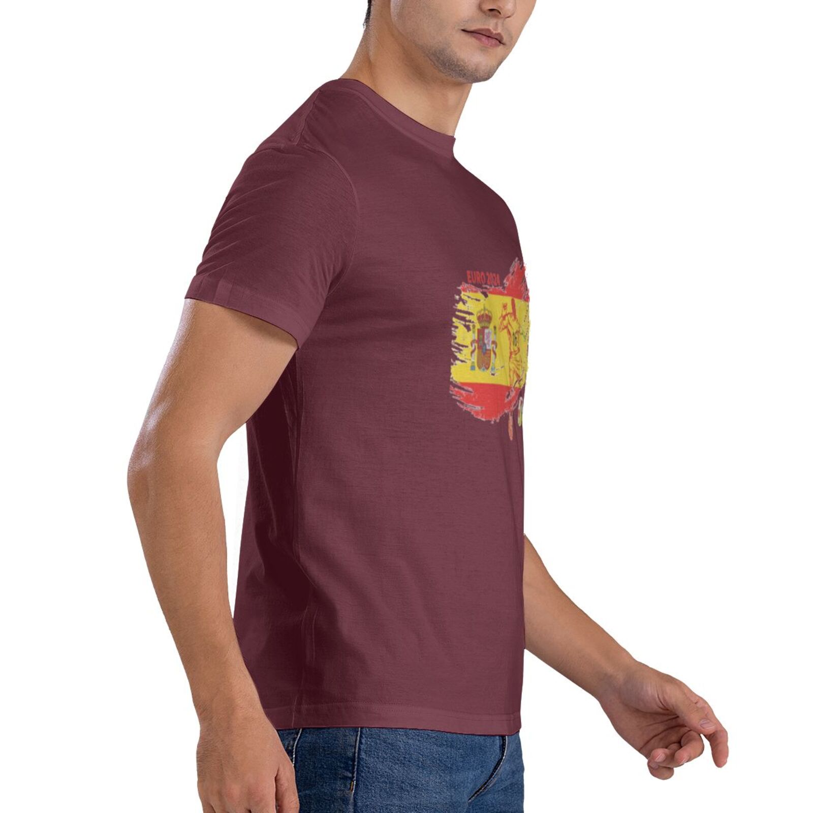 Men's Spain EURO 2024 Basic Short Sleeve T-Shirt BST1752