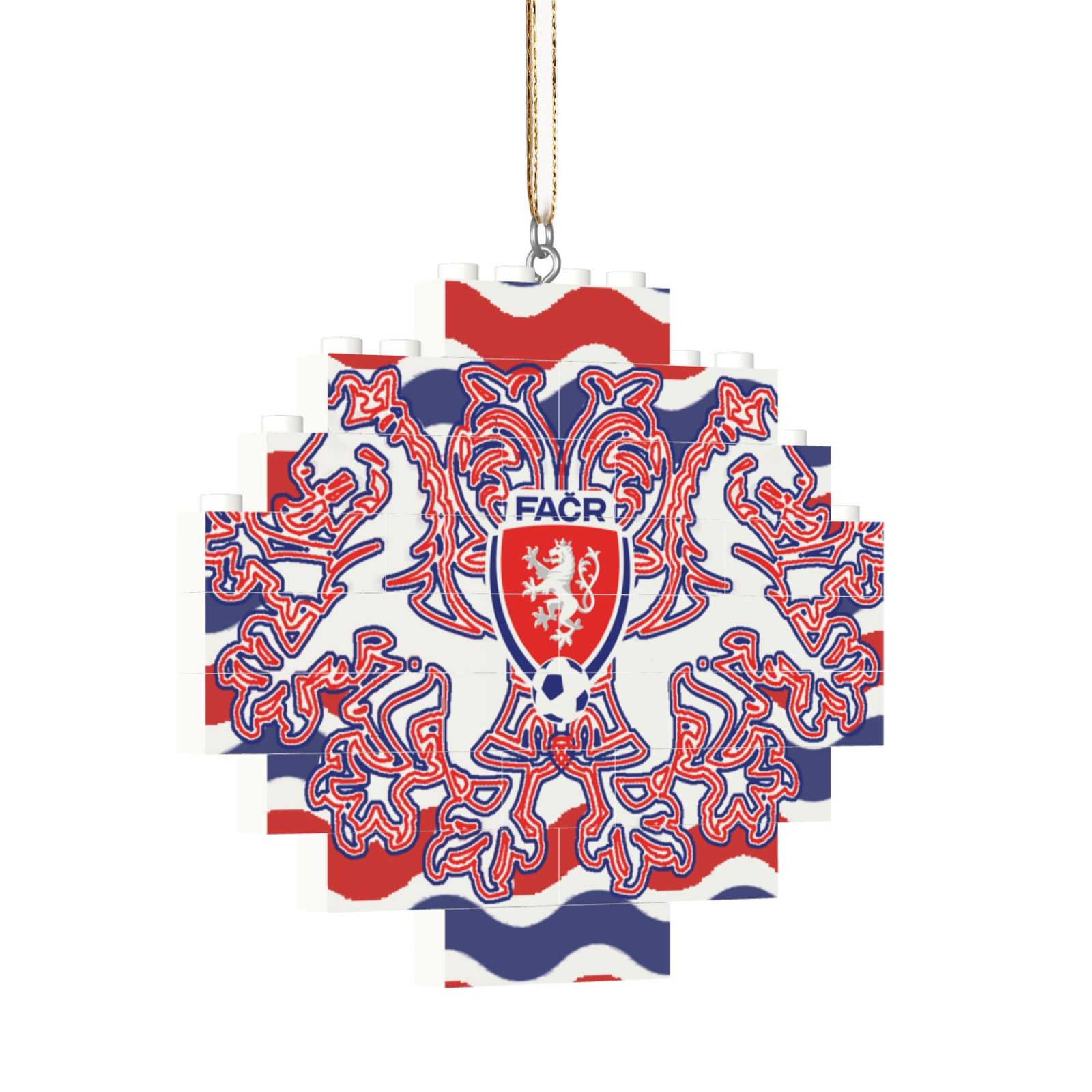 Czech Building Block Puzzle Ornament BBP1986