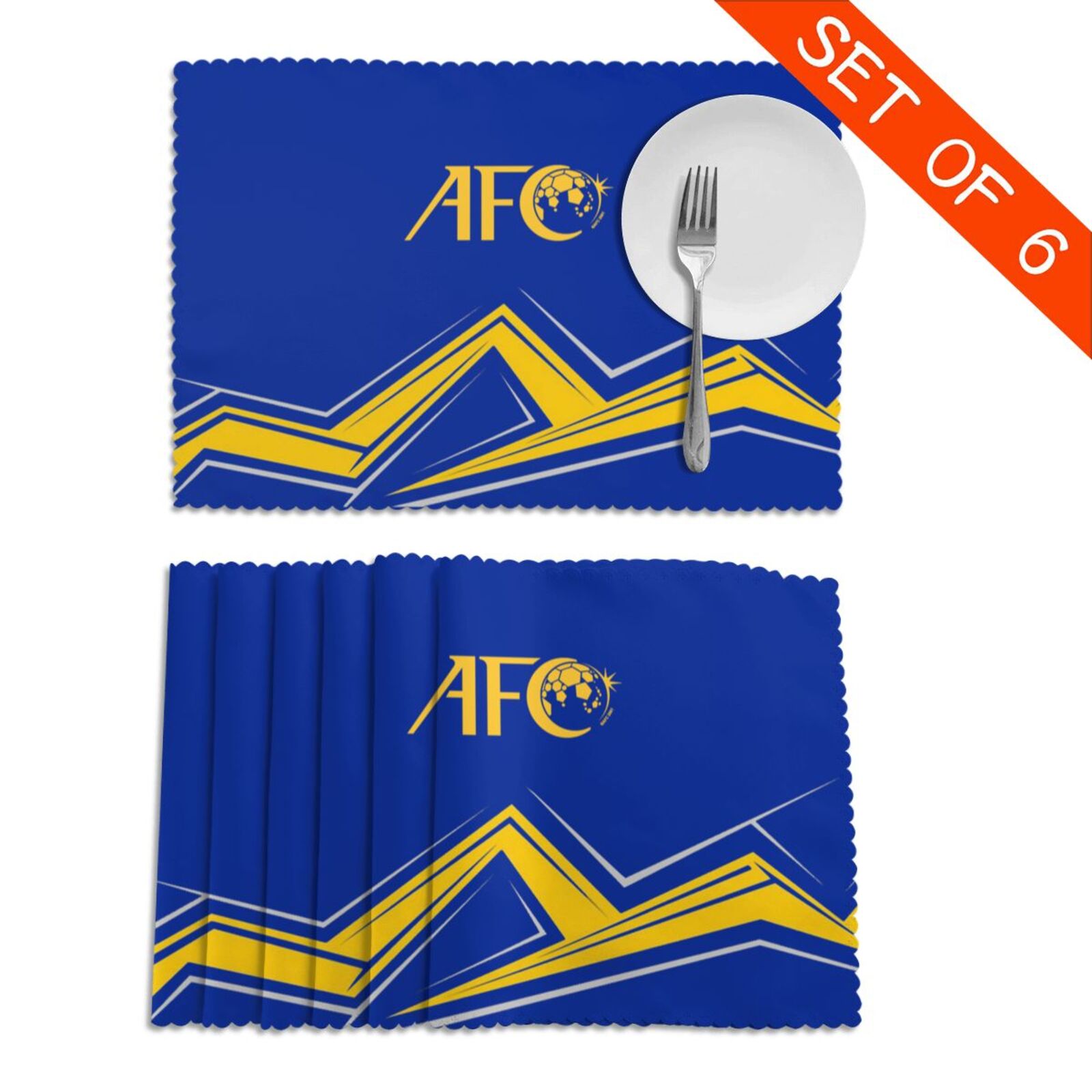 Asian Football Confederation Placemat Set Of 6 PFD2277