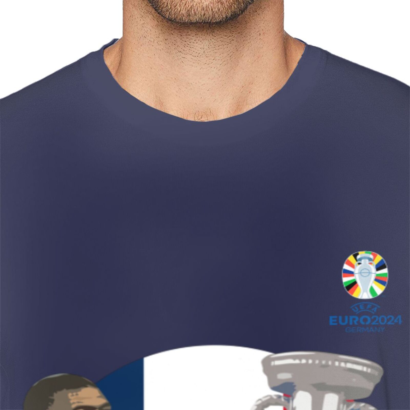 Men's France EURO 2024 Basic Short Sleeve T-Shirt BST1729