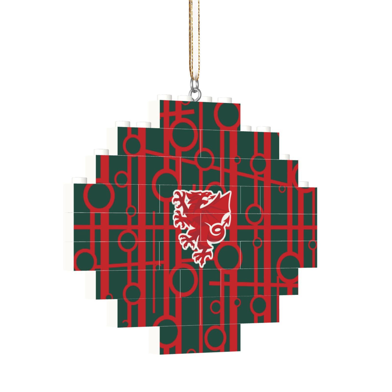 Wales Building Block Puzzle Ornament BBP1988