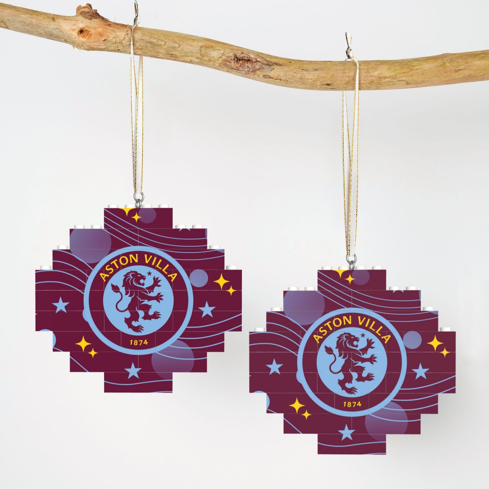 Aston Villa Building Block Puzzle Ornament BBP2100
