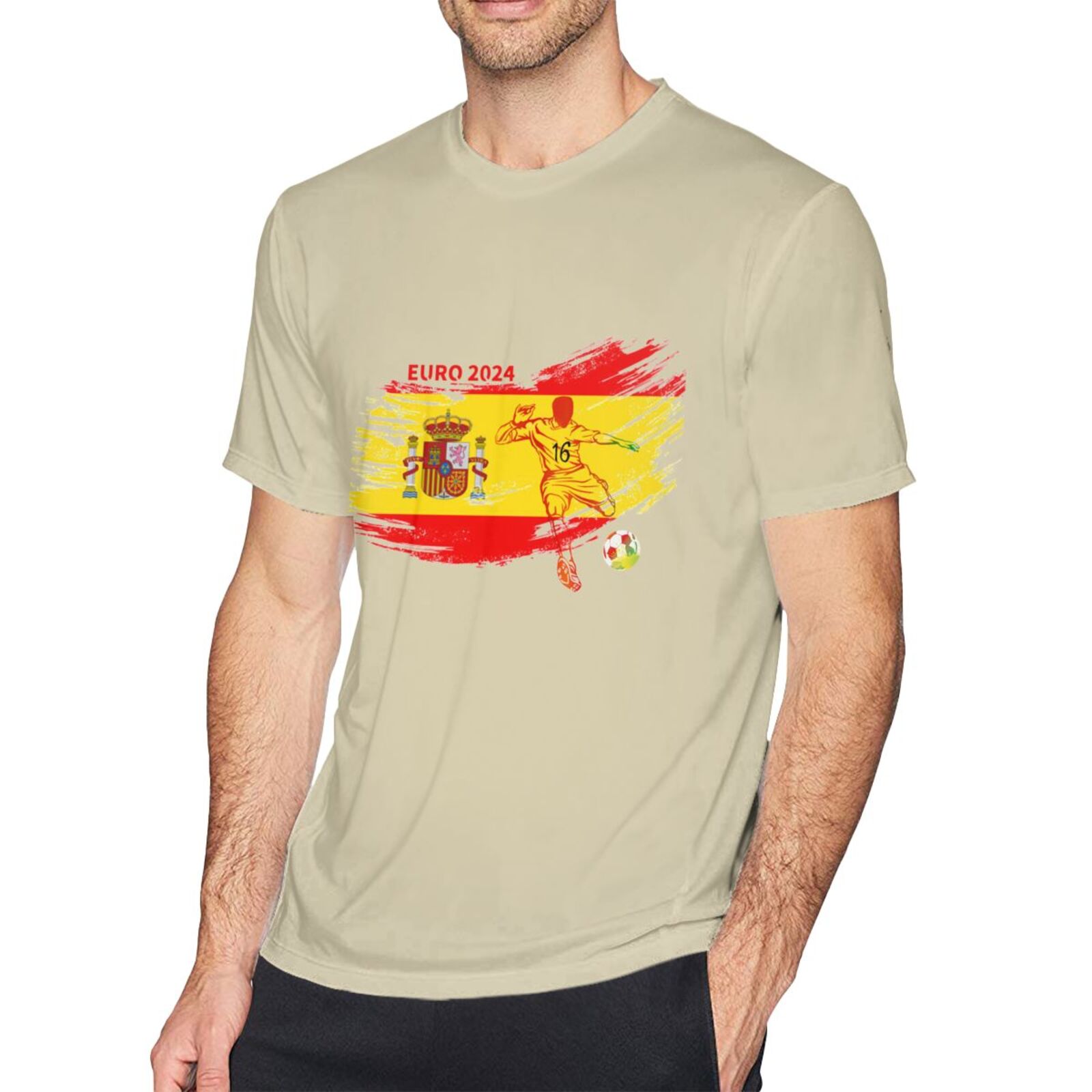 Men's Spain EURO 2024 Basic Short Sleeve T-Shirt BST1752