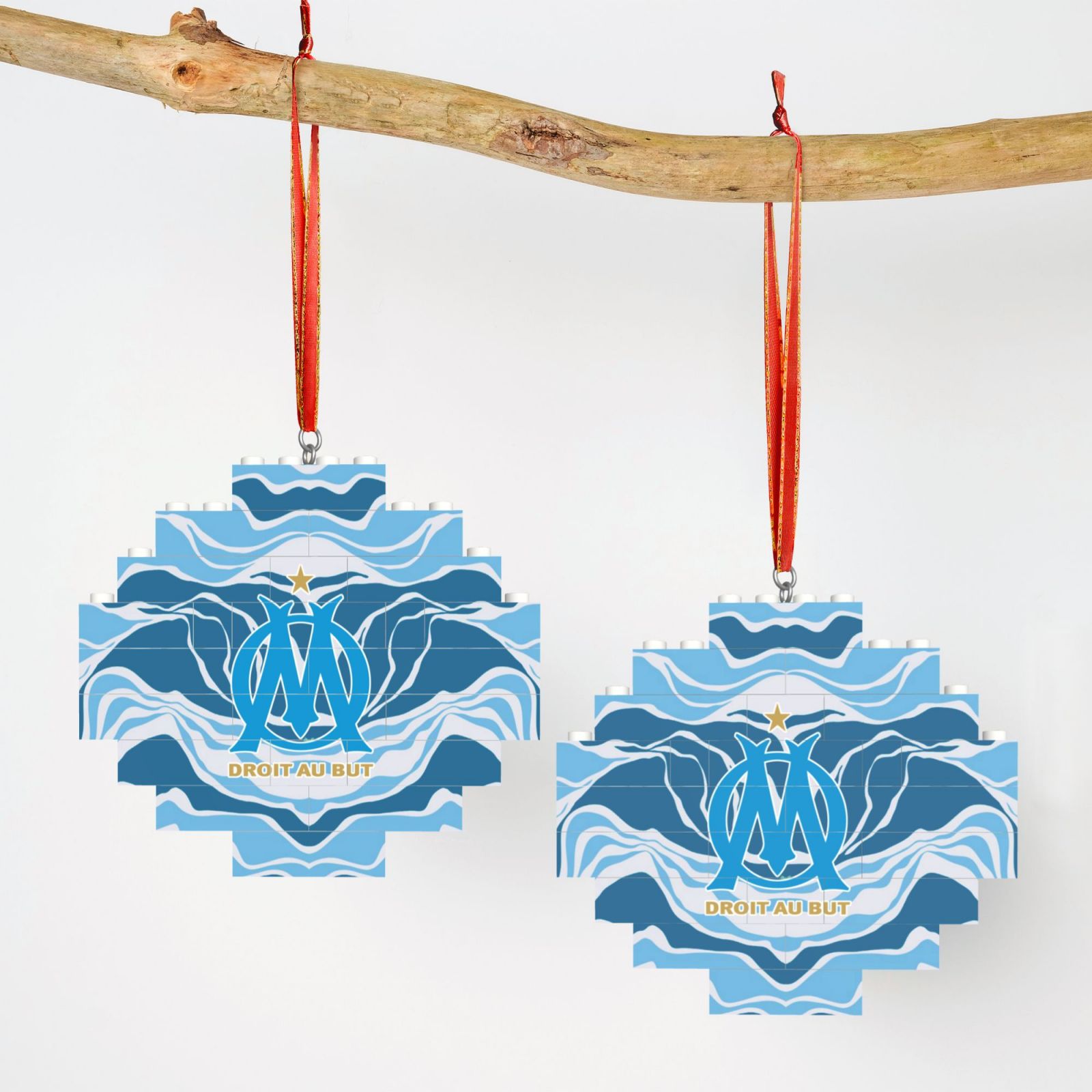 Olympique Marseille Building Block Puzzle Ornament BBP2021