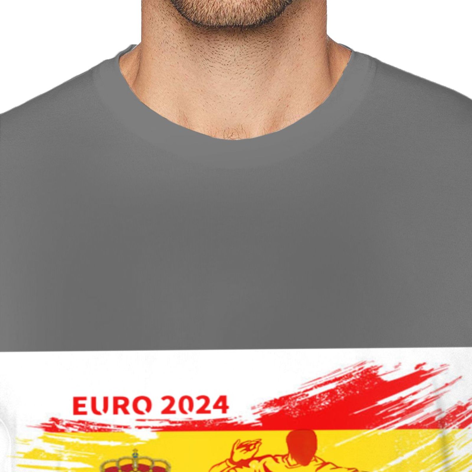 Men's Spain EURO 2024 Basic Short Sleeve T-Shirt BST1753