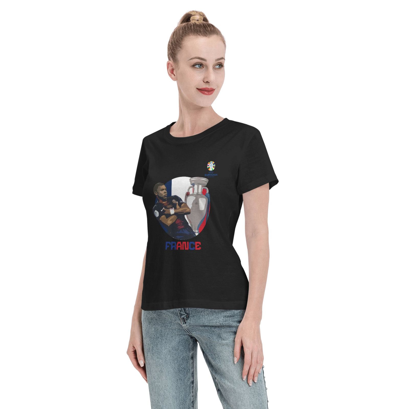 Women's France EURO 2024 Basic Short Sleeve T-Shirt WBT1730