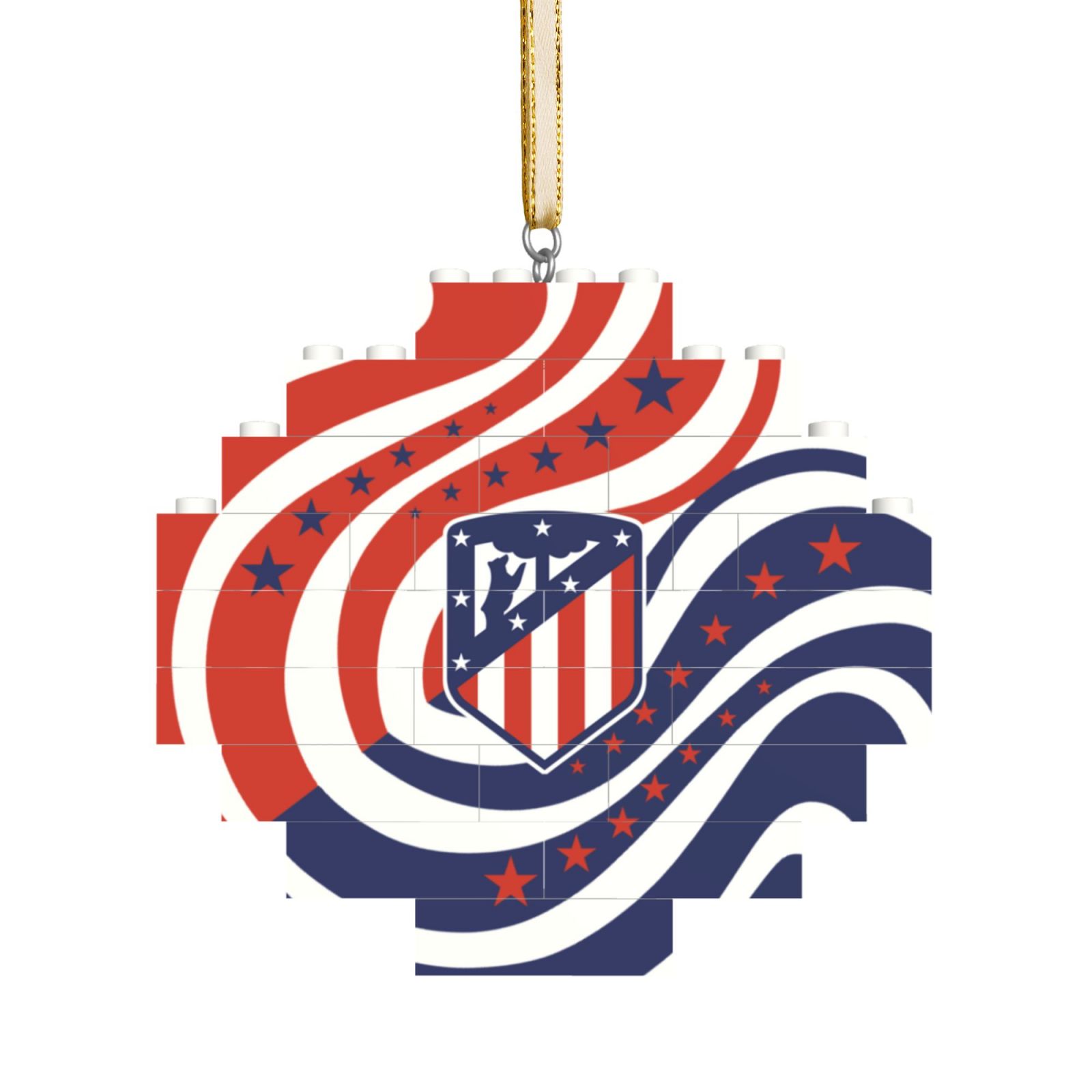 Atletico Madrid Building Block Puzzle Ornament BBP2018