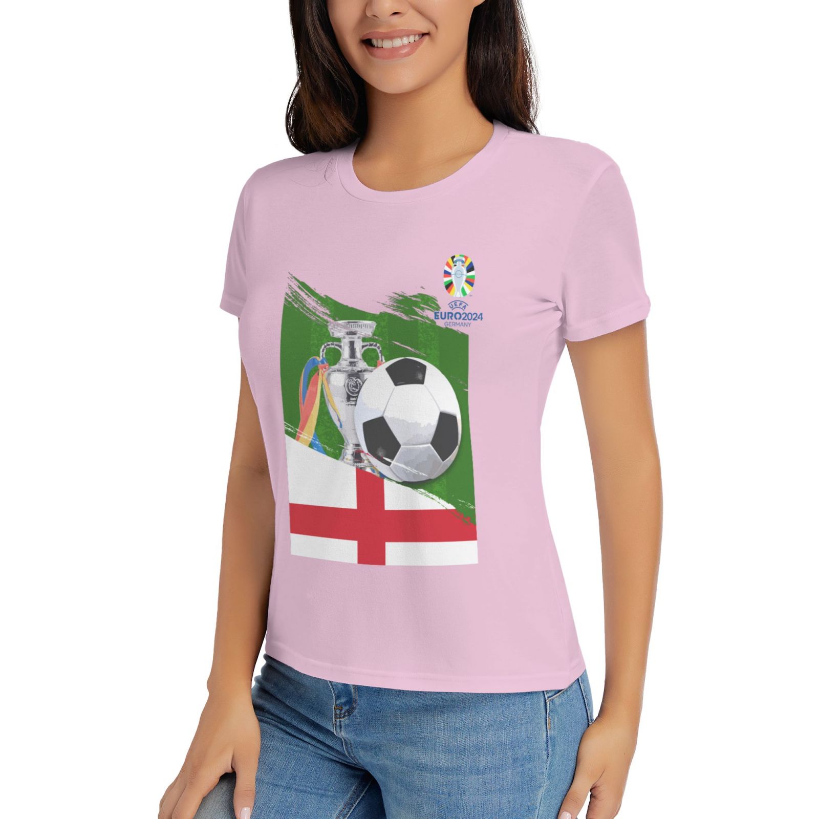 Women's England EURO 2024 Basic Short Sleeve T-Shirt WBT1682