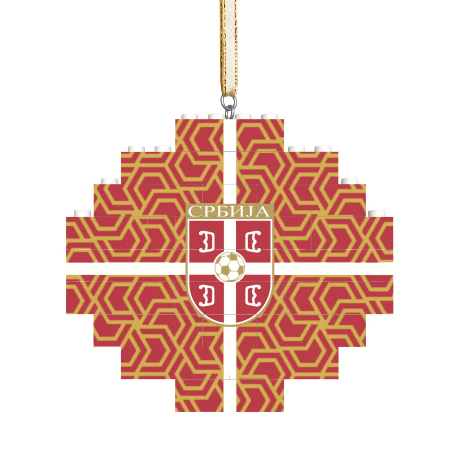 Serbia Building Block Puzzle Ornament BBP1999