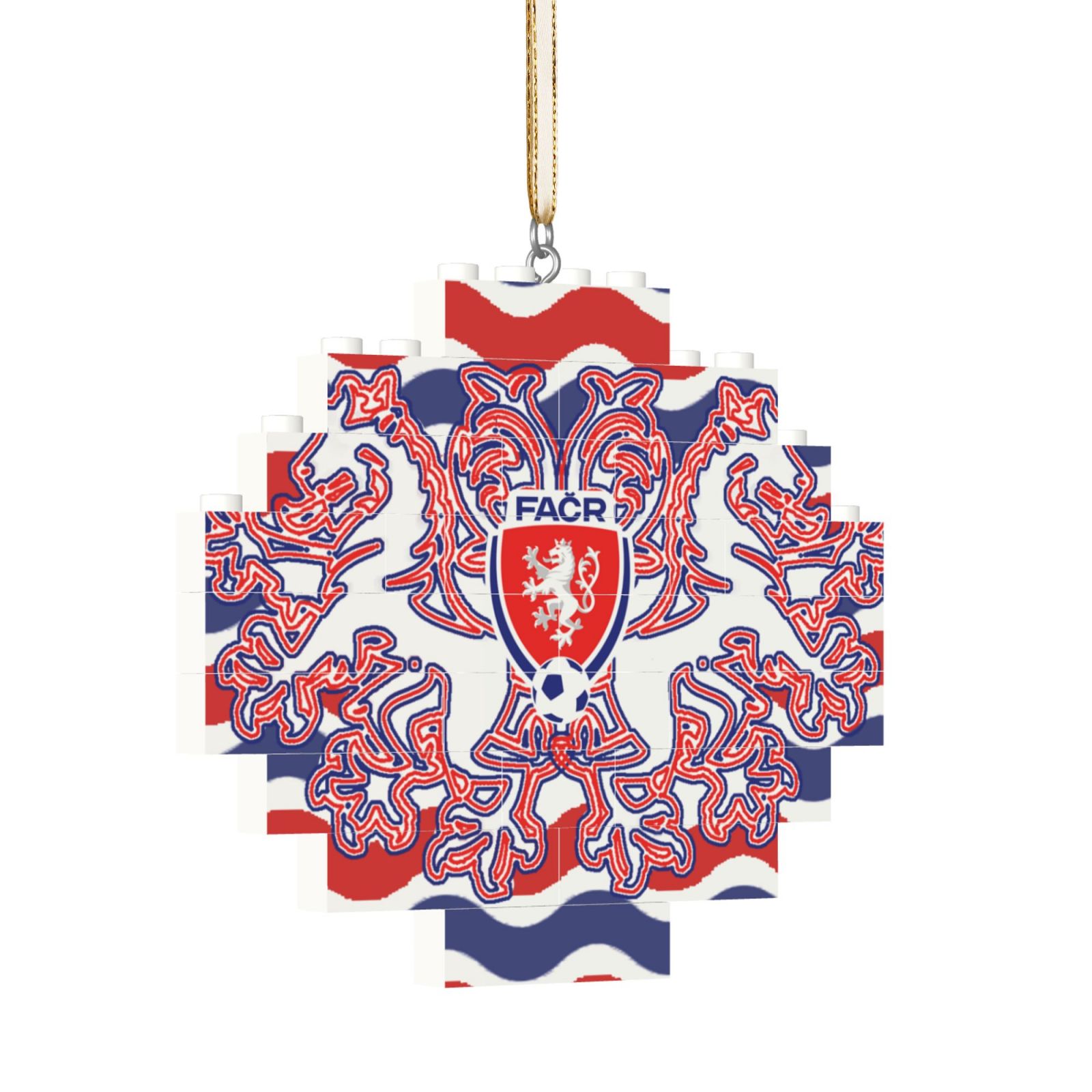 Czech Building Block Puzzle Ornament BBP1986