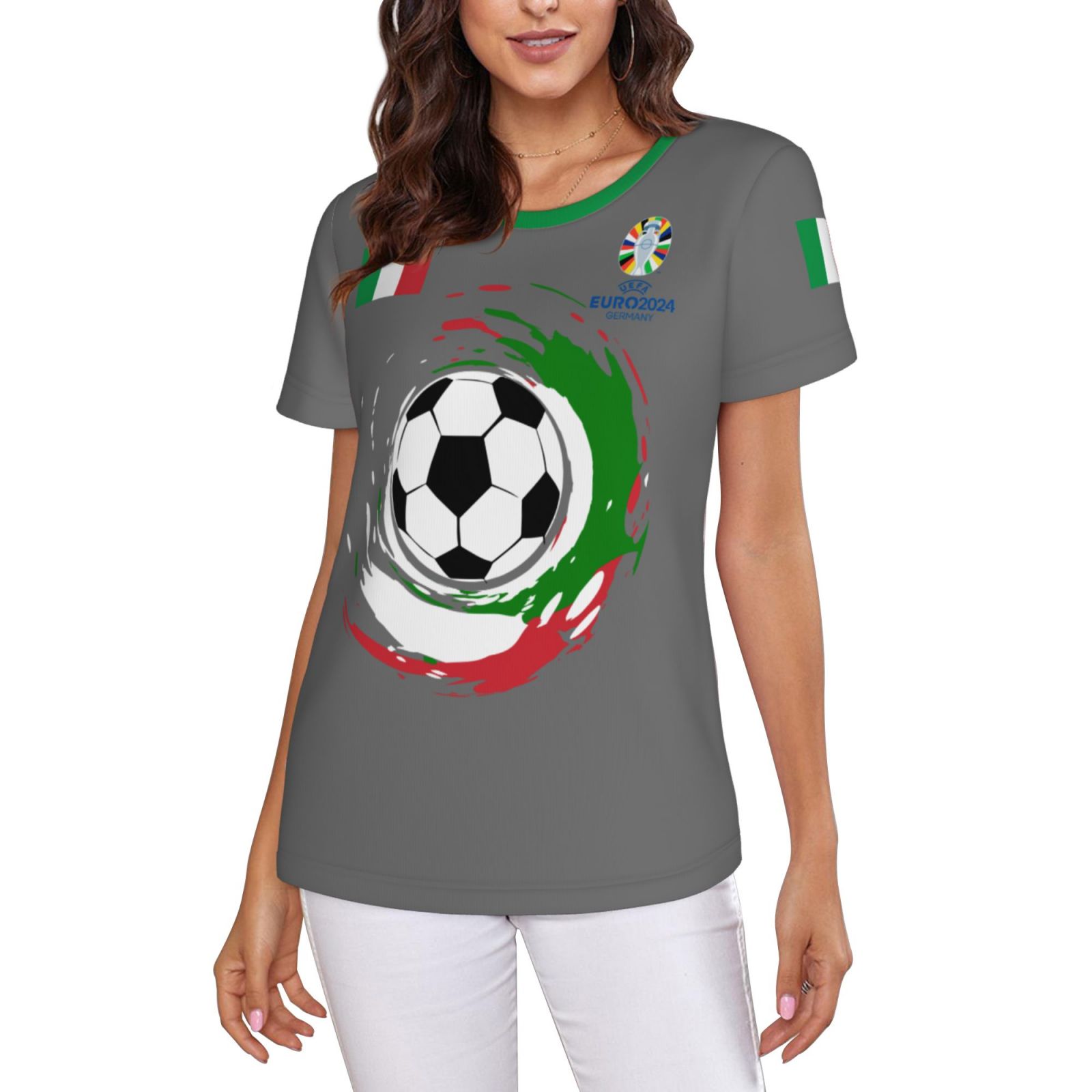 Women's Italy EURO 2024 Short Sleeve T-Shirt WST1688