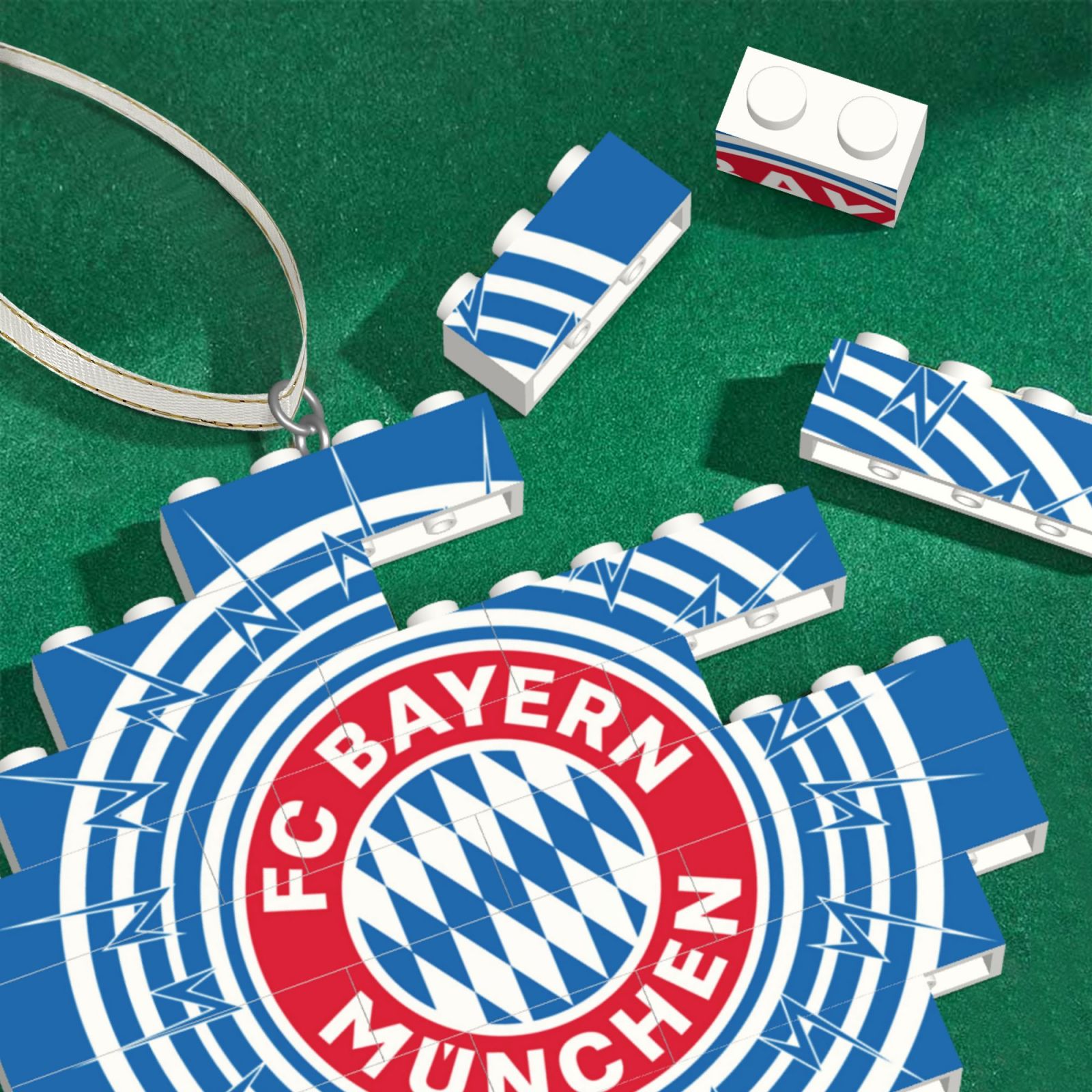 Bayern Munich Building Block Puzzle Ornament BBP2192