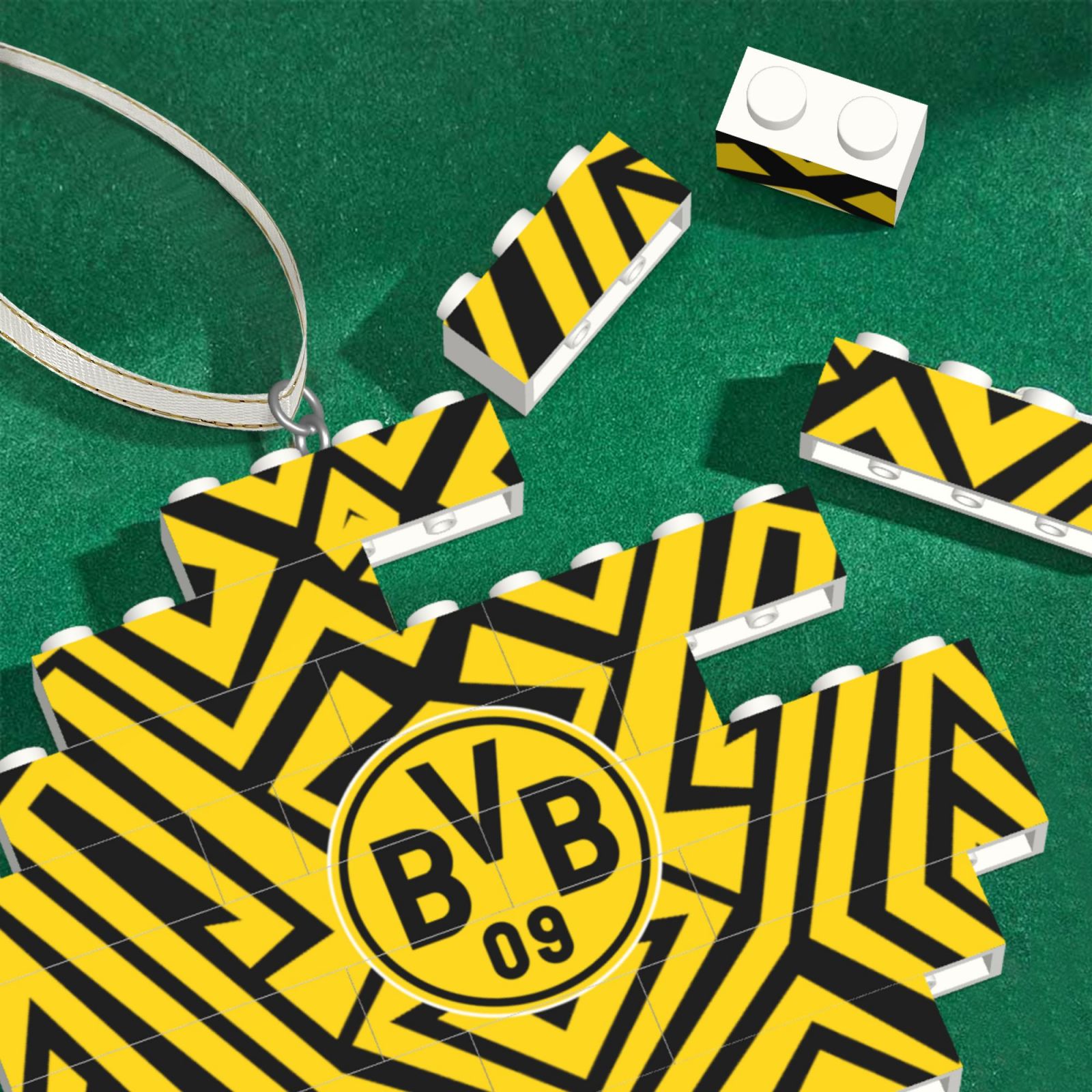 Borussia Dortmund Building Block Puzzle Ornament BBP2013