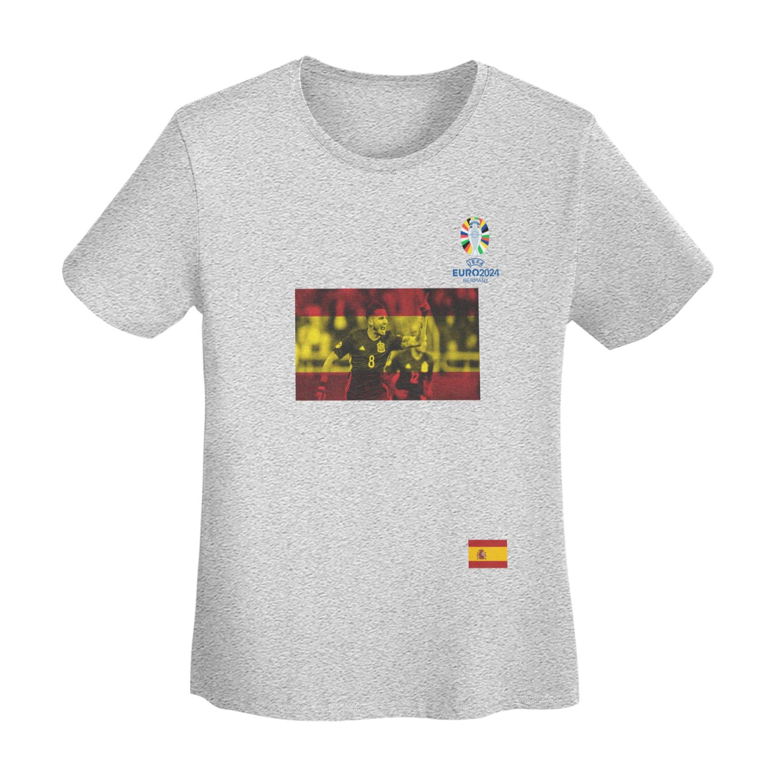 Women's Spain EURO 2024 Basic Short Sleeve T-Shirt WBT1740