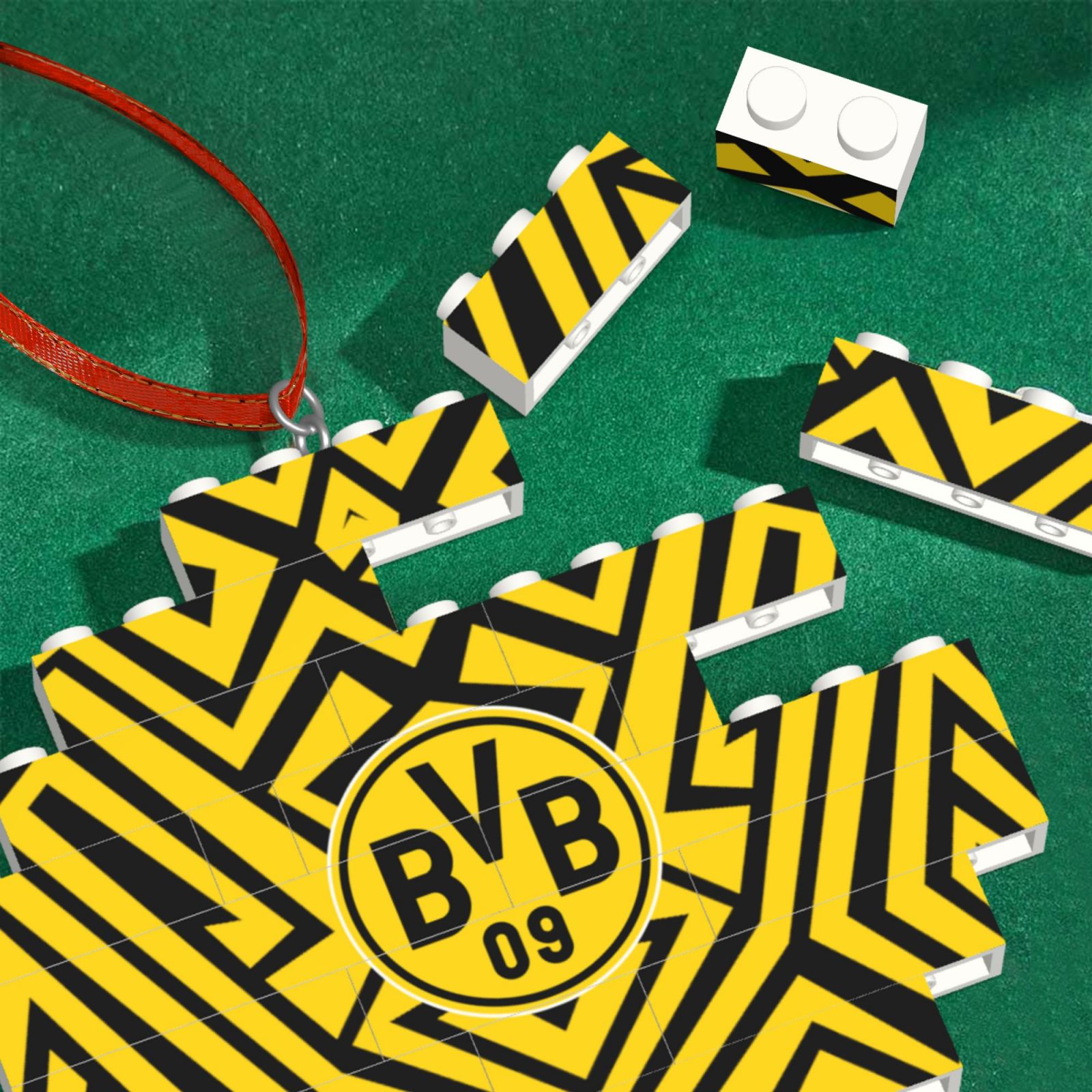 Borussia Dortmund Building Block Puzzle Ornament BBP2013