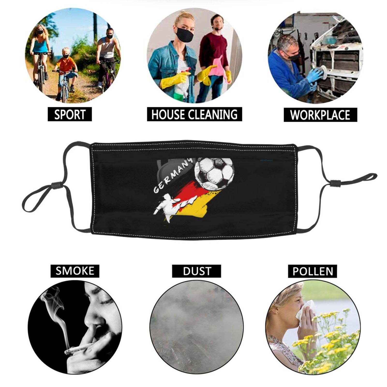 Germany EURO 2024 Adult Dust Mask DMK1698