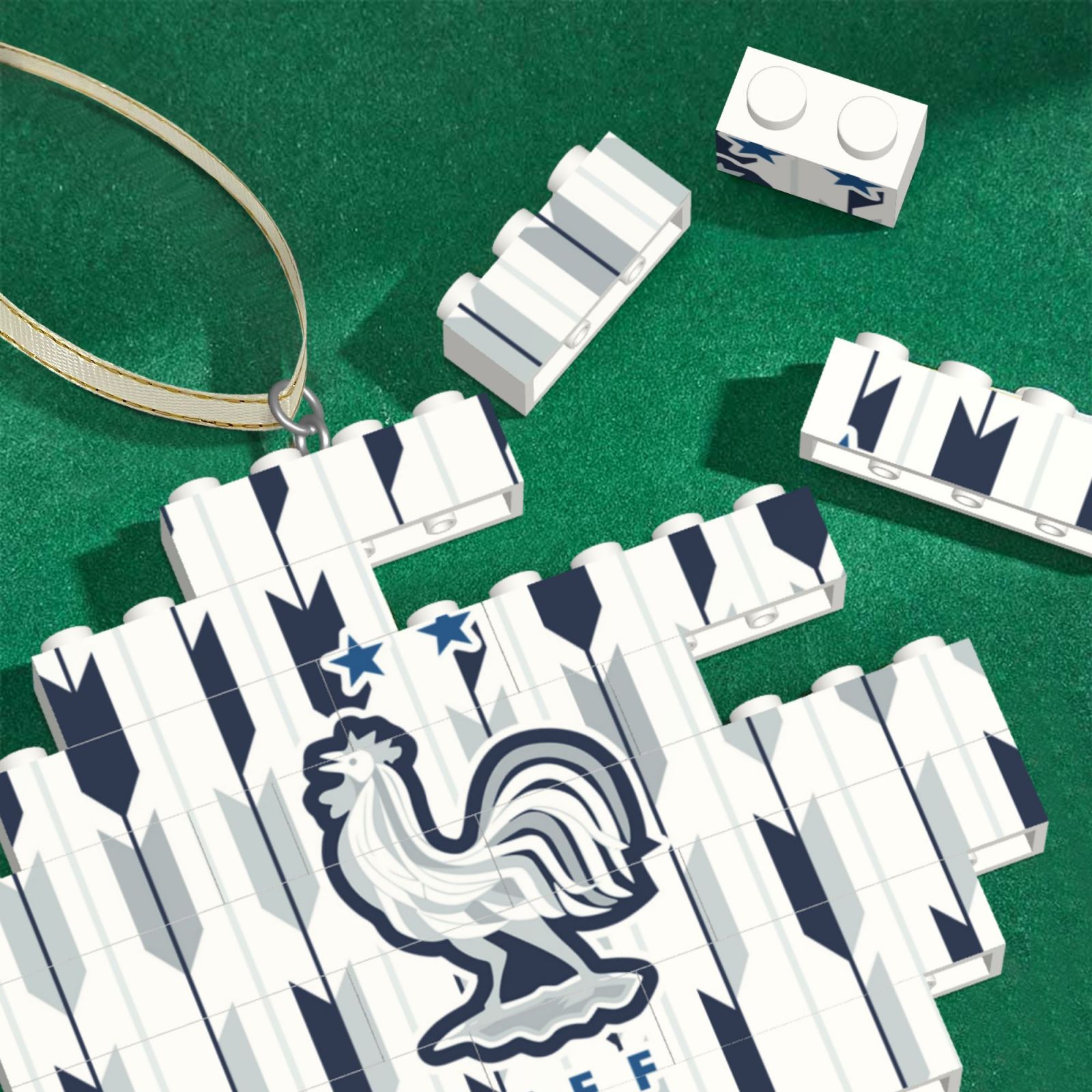 France Building Block Puzzle Ornament BBP2185