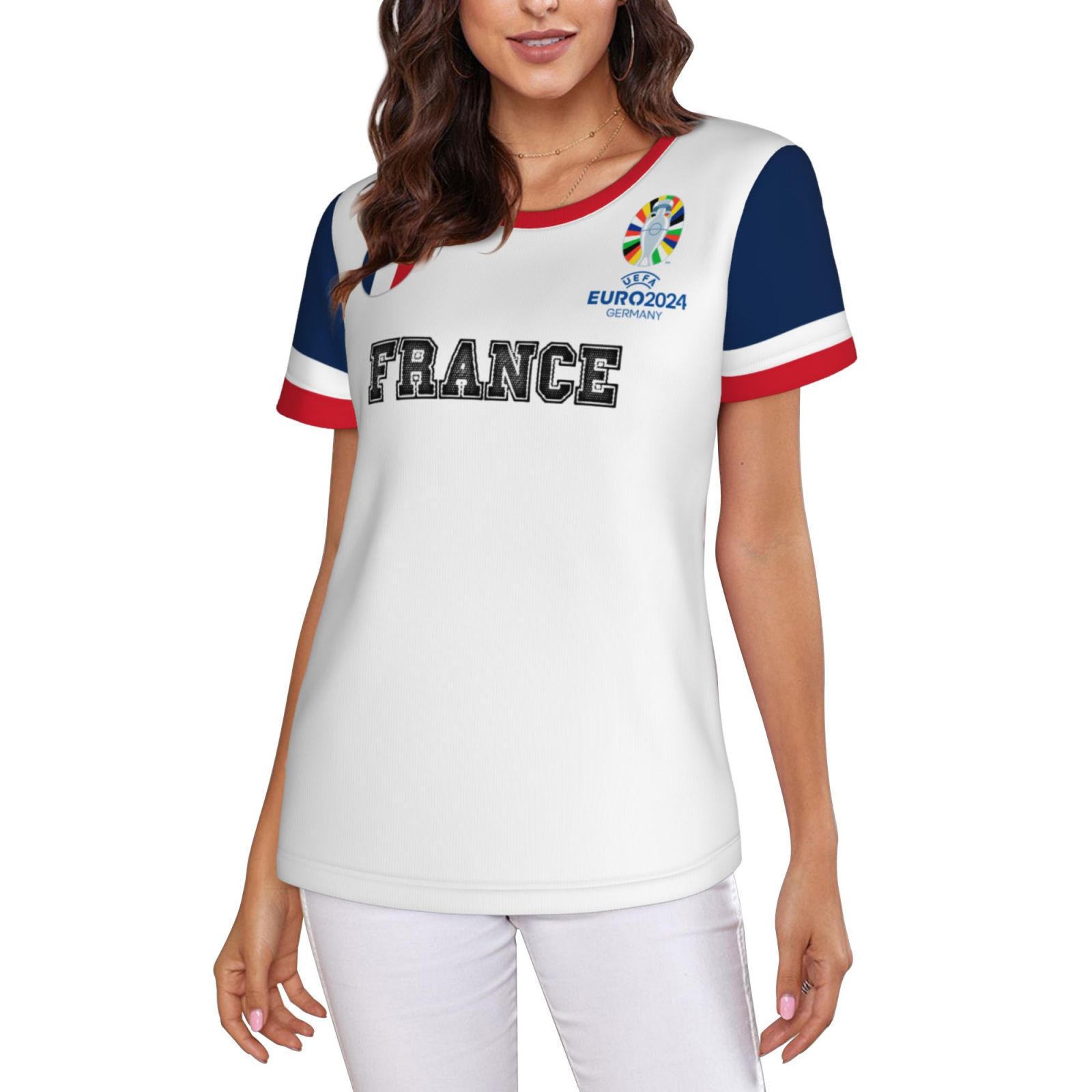 Women's France EURO 2024 Short Sleeve T-Shirt WST1684