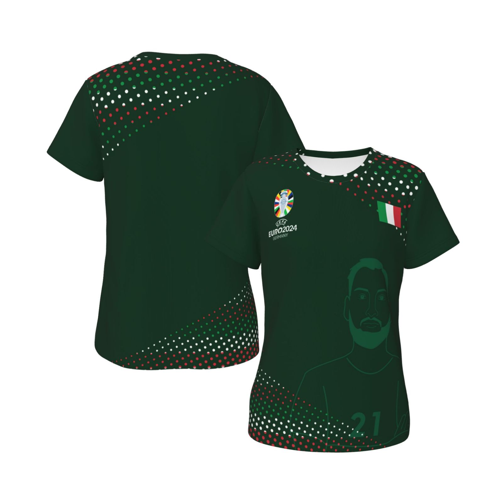 Women's Italy EURO 2024 Short Sleeve T-Shirt WST1744