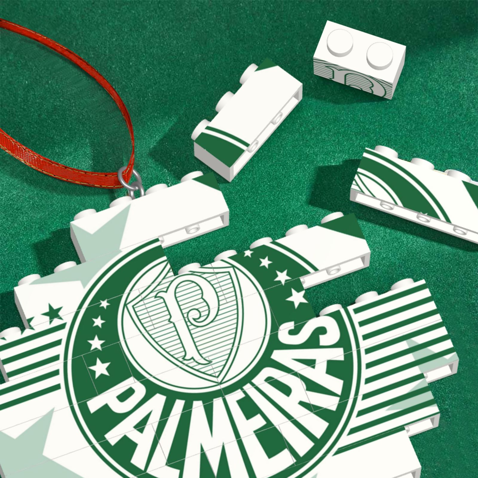 SE Palmeiras Building Block Puzzle Ornament BBP2098