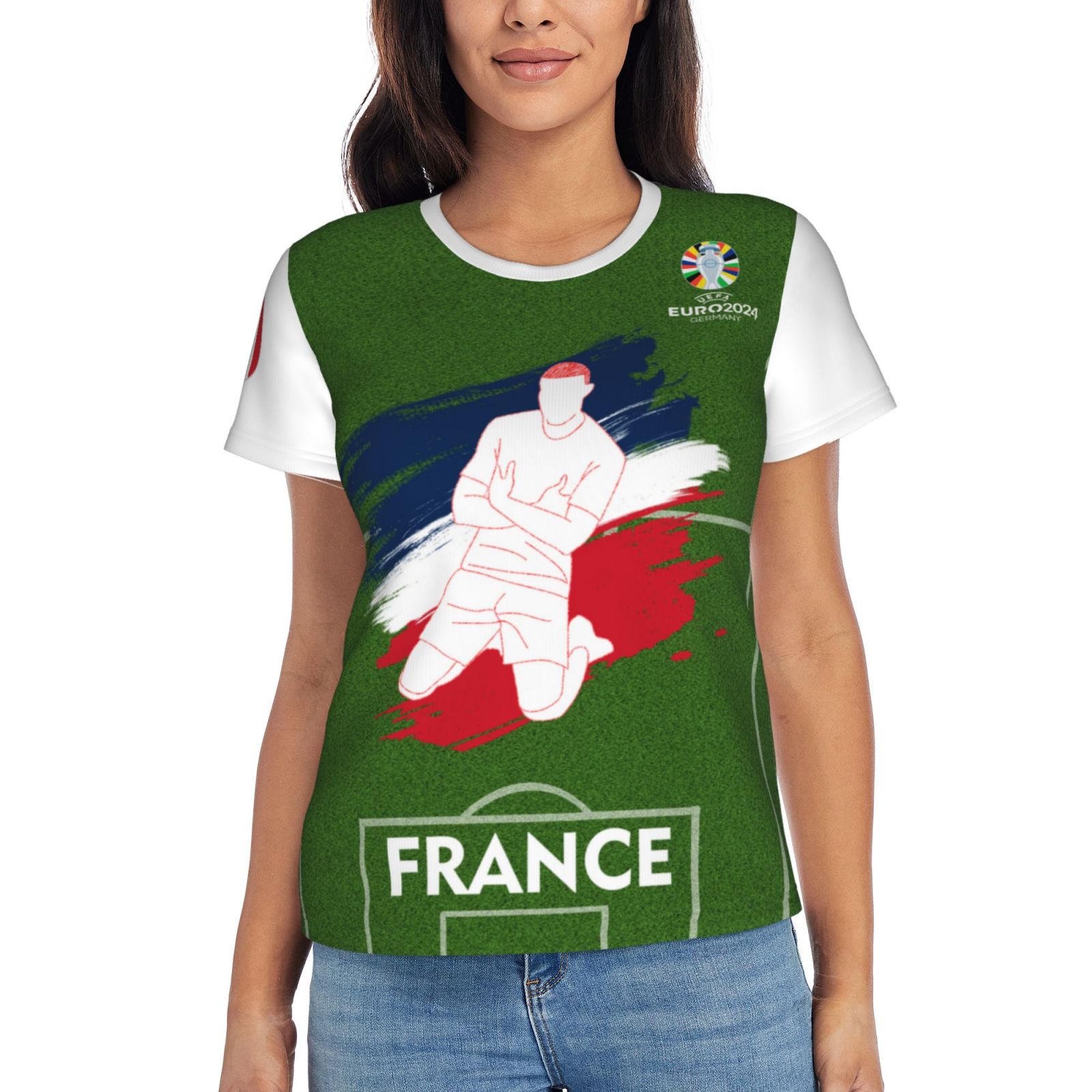 Women's France EURO 2024 Short Sleeve T-Shirt WST1702