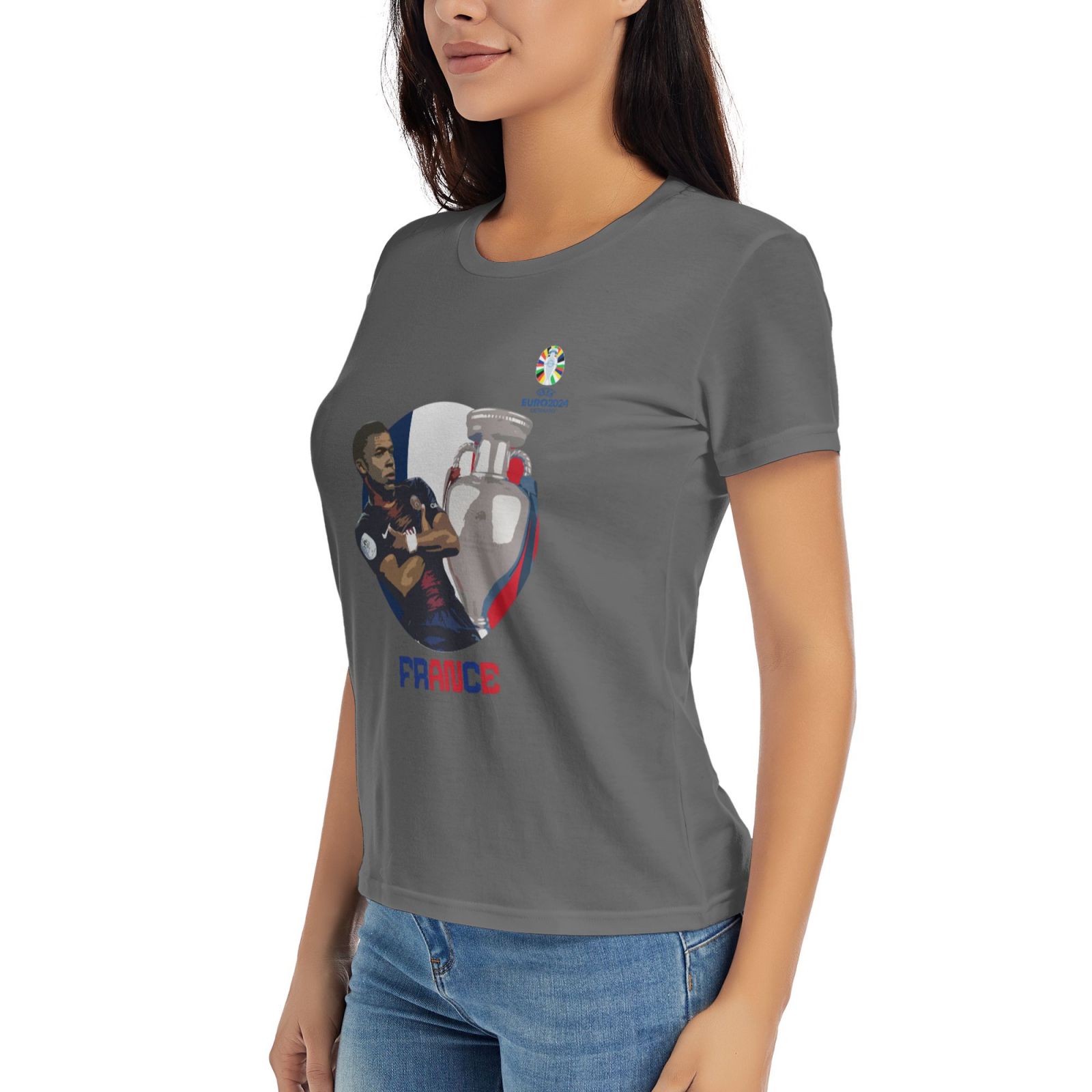 Women's France EURO 2024 Basic Short Sleeve T-Shirt WBT1730