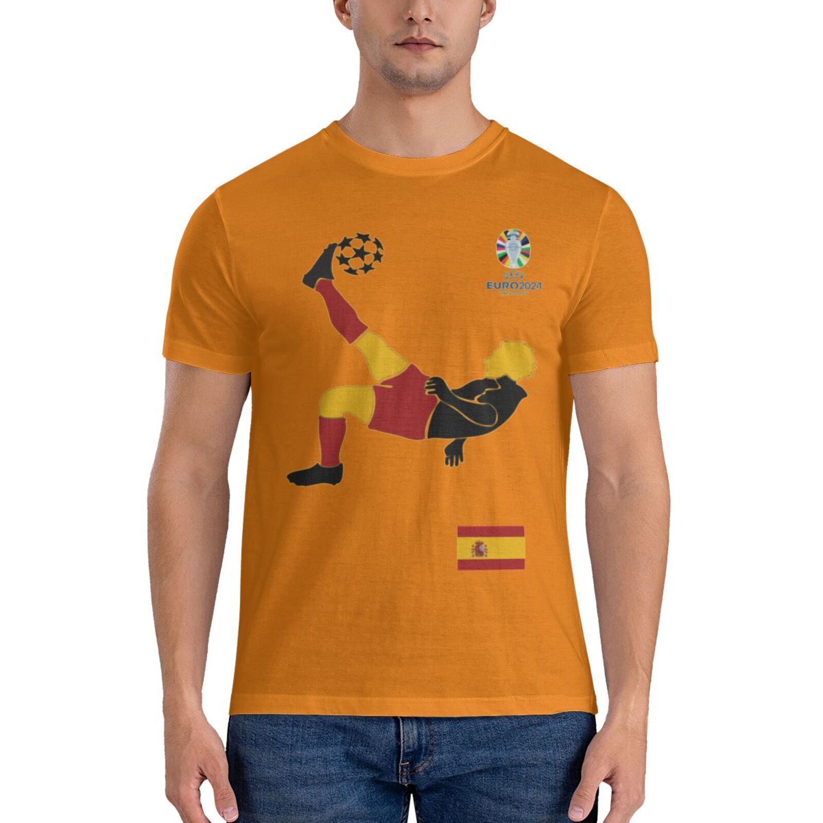 Men's Spain EURO 2024 Basic Short Sleeve T-Shirt BST1724