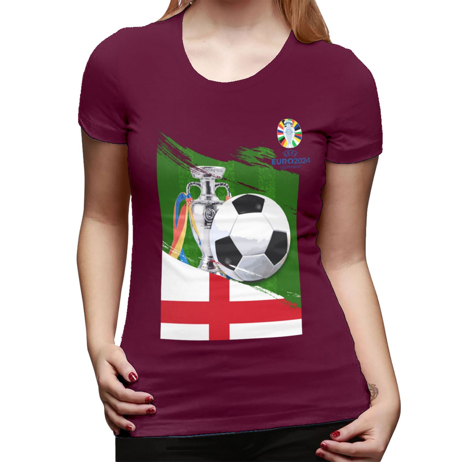 Women's England EURO 2024 Basic Short Sleeve T-Shirt WBT1682