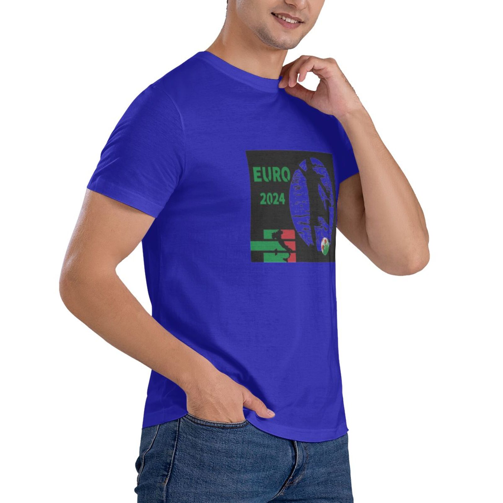 Men's Italy EURO 2024 Basic Short Sleeve T-Shirt BST1751