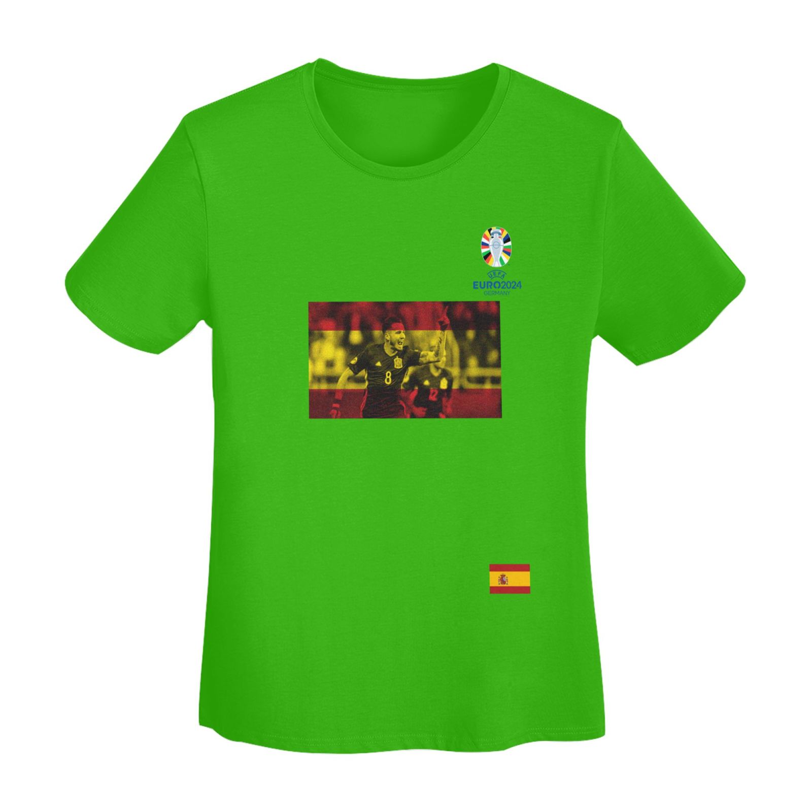 Women's Spain EURO 2024 Basic Short Sleeve T-Shirt WBT1740