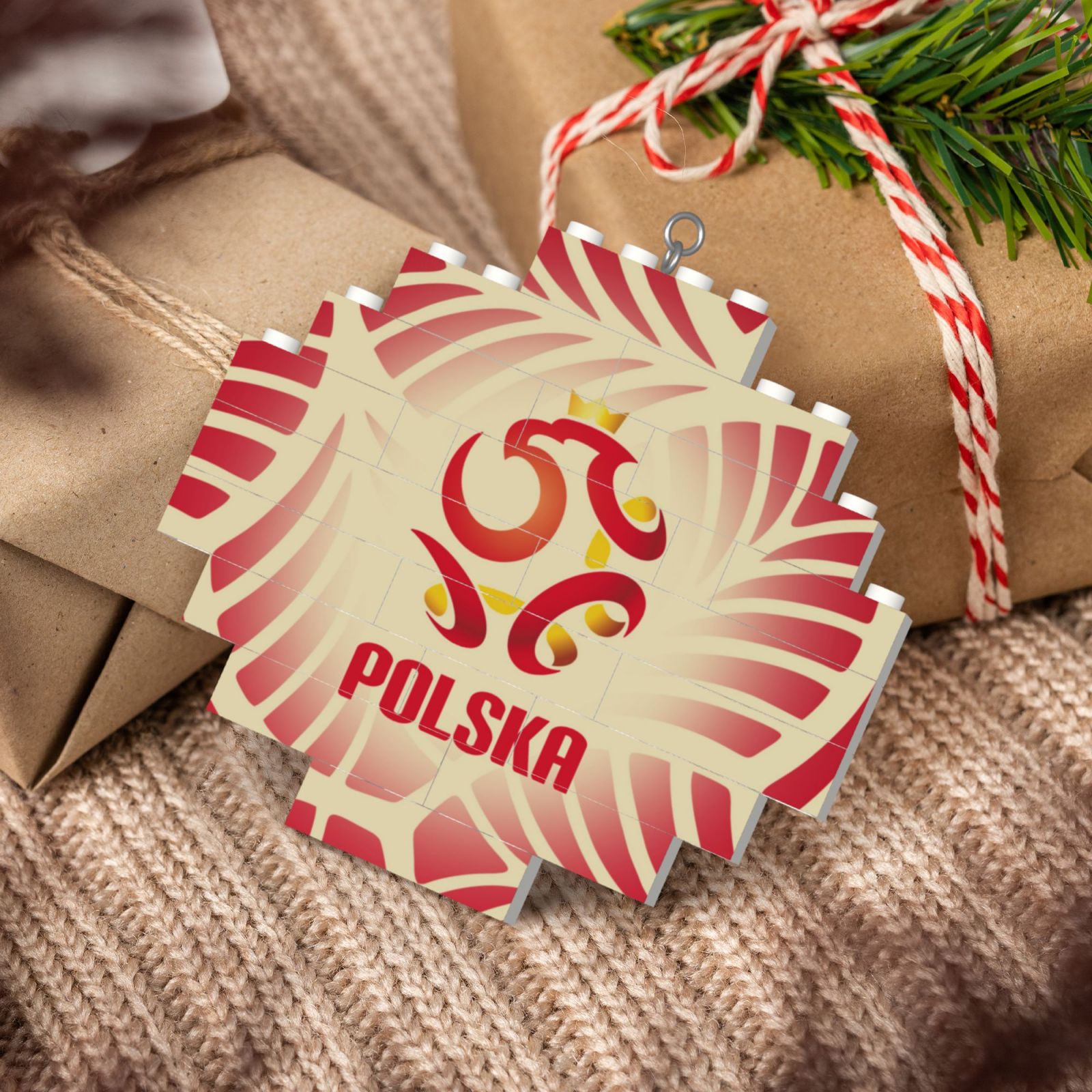 Poland Building Block Puzzle Ornament BBP2195