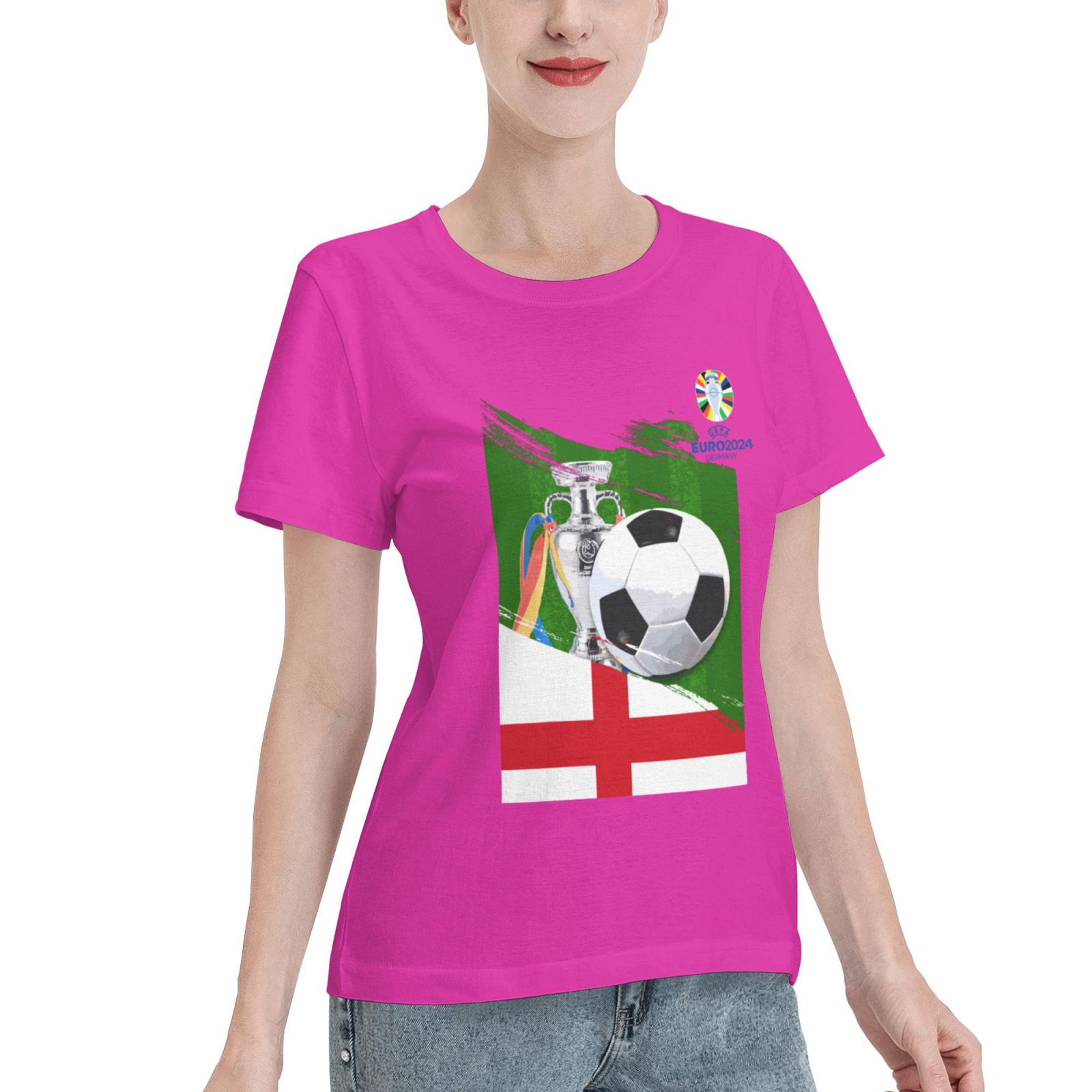 Women's England EURO 2024 Basic Short Sleeve T-Shirt WBT1682