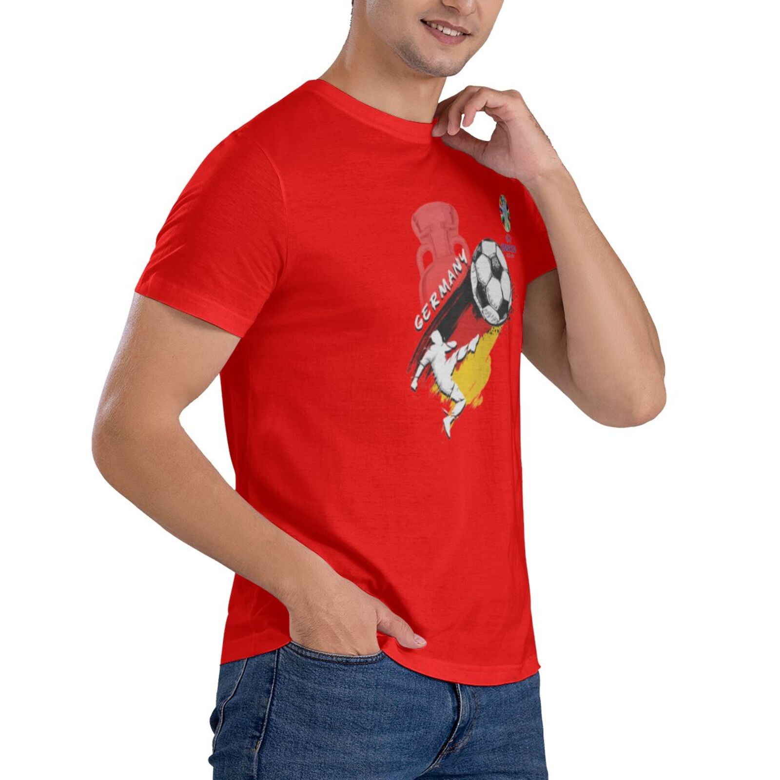 Men's Germany EURO 2024 Basic Short Sleeve T-Shirt BST1679