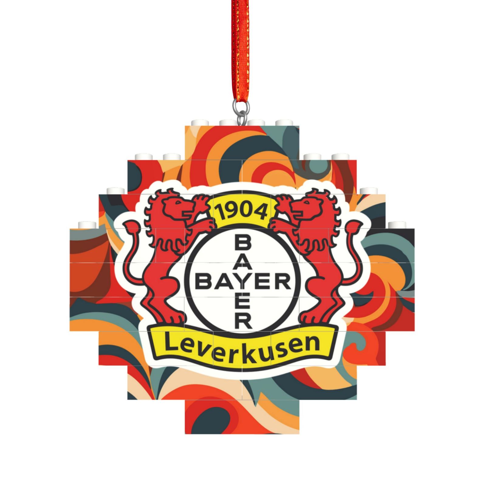 Bayer 04 Leverkusen Building Block Puzzle Ornament BBP2174