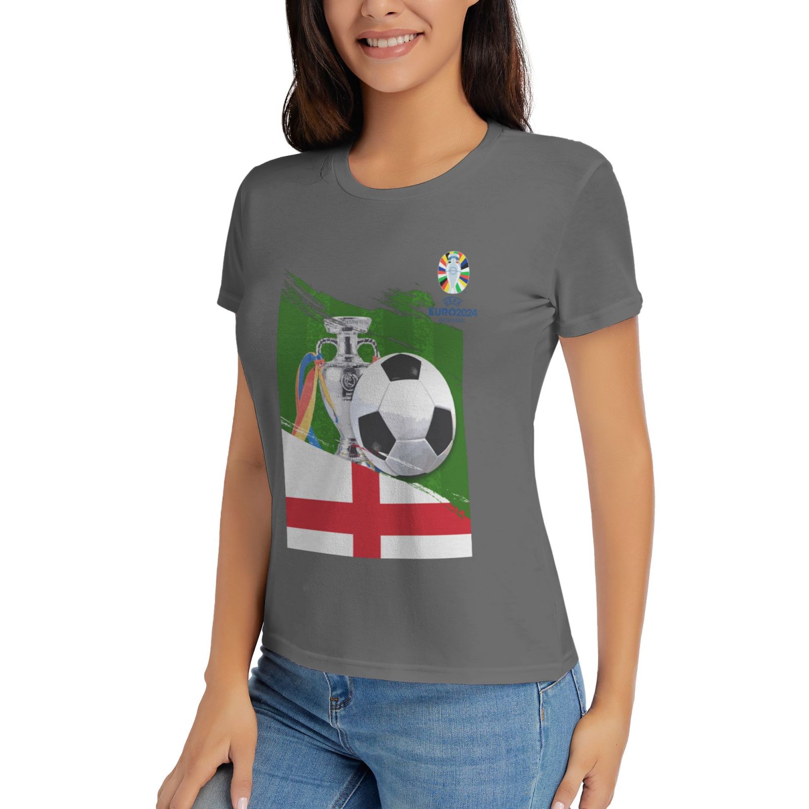 Women's England EURO 2024 Basic Short Sleeve T-Shirt WBT1682