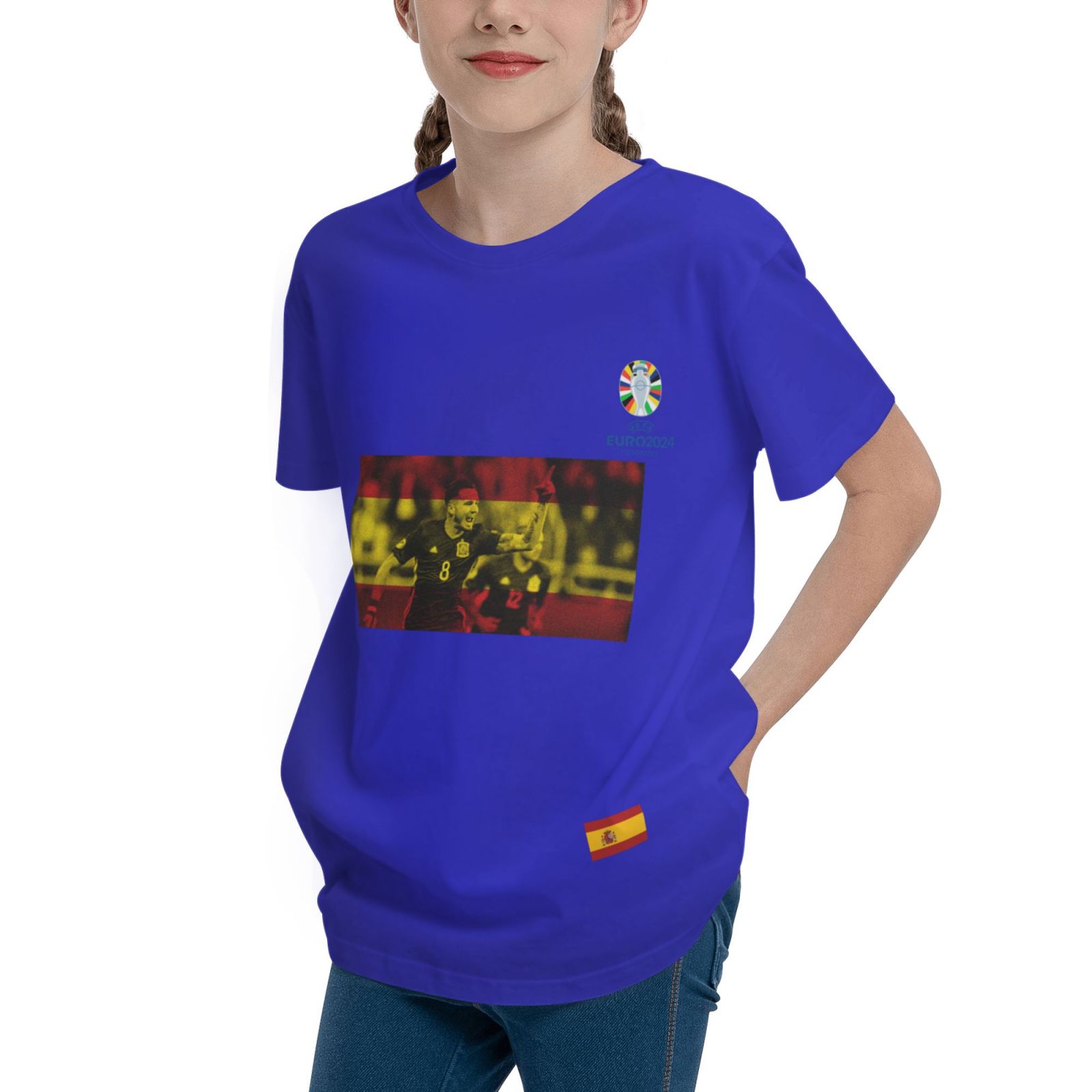 Kid's Spain EURO 2024 Teenage T-shirt TET1738