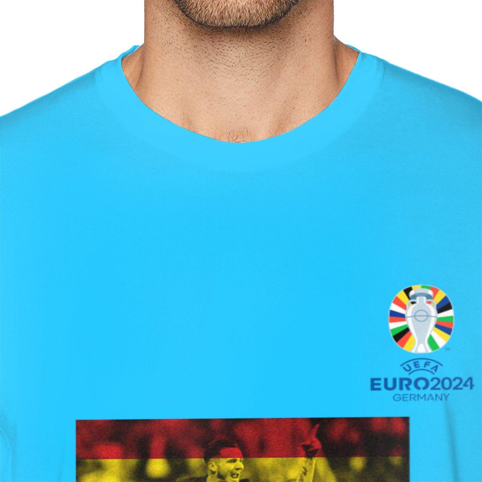 Men's Spain EURO 2024 Basic Short Sleeve T-Shirt BST1739