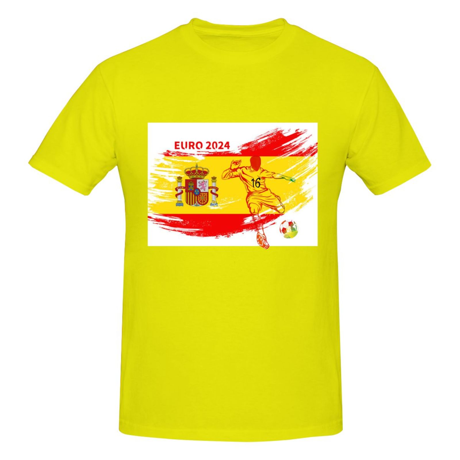 Men's Spain EURO 2024 Basic Short Sleeve T-Shirt BST1753