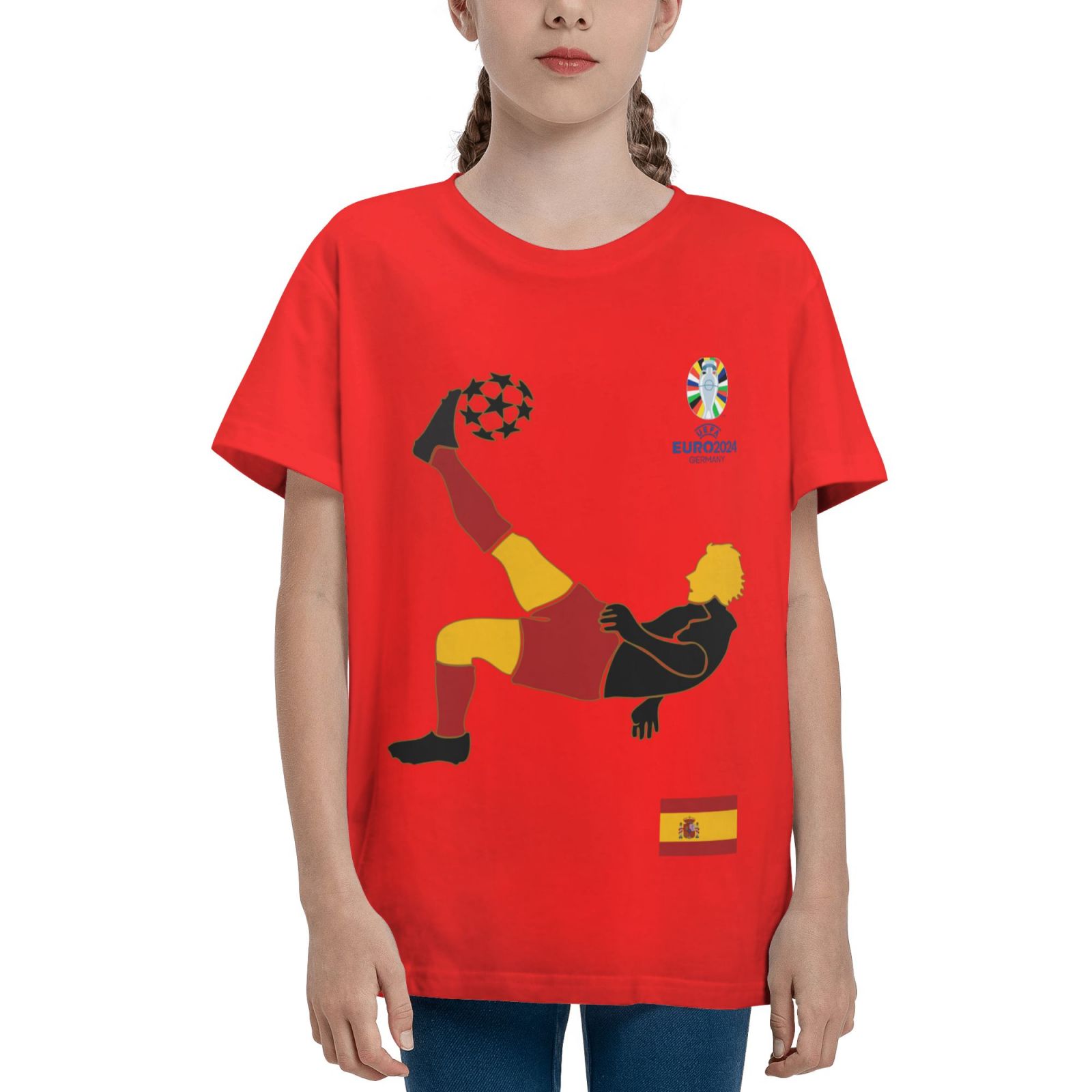 Kid's Spain EURO 2024 Teenage T-shirt TET1726
