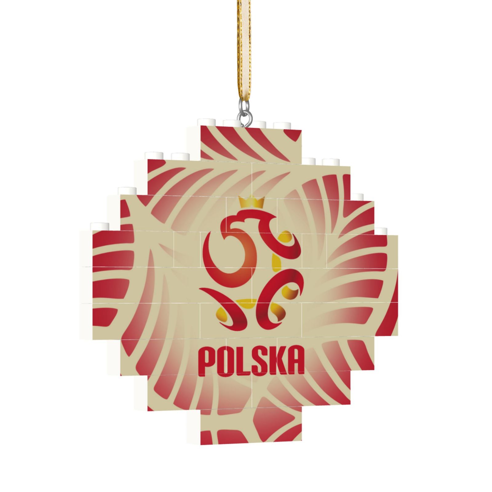 Poland Building Block Puzzle Ornament BBP2195