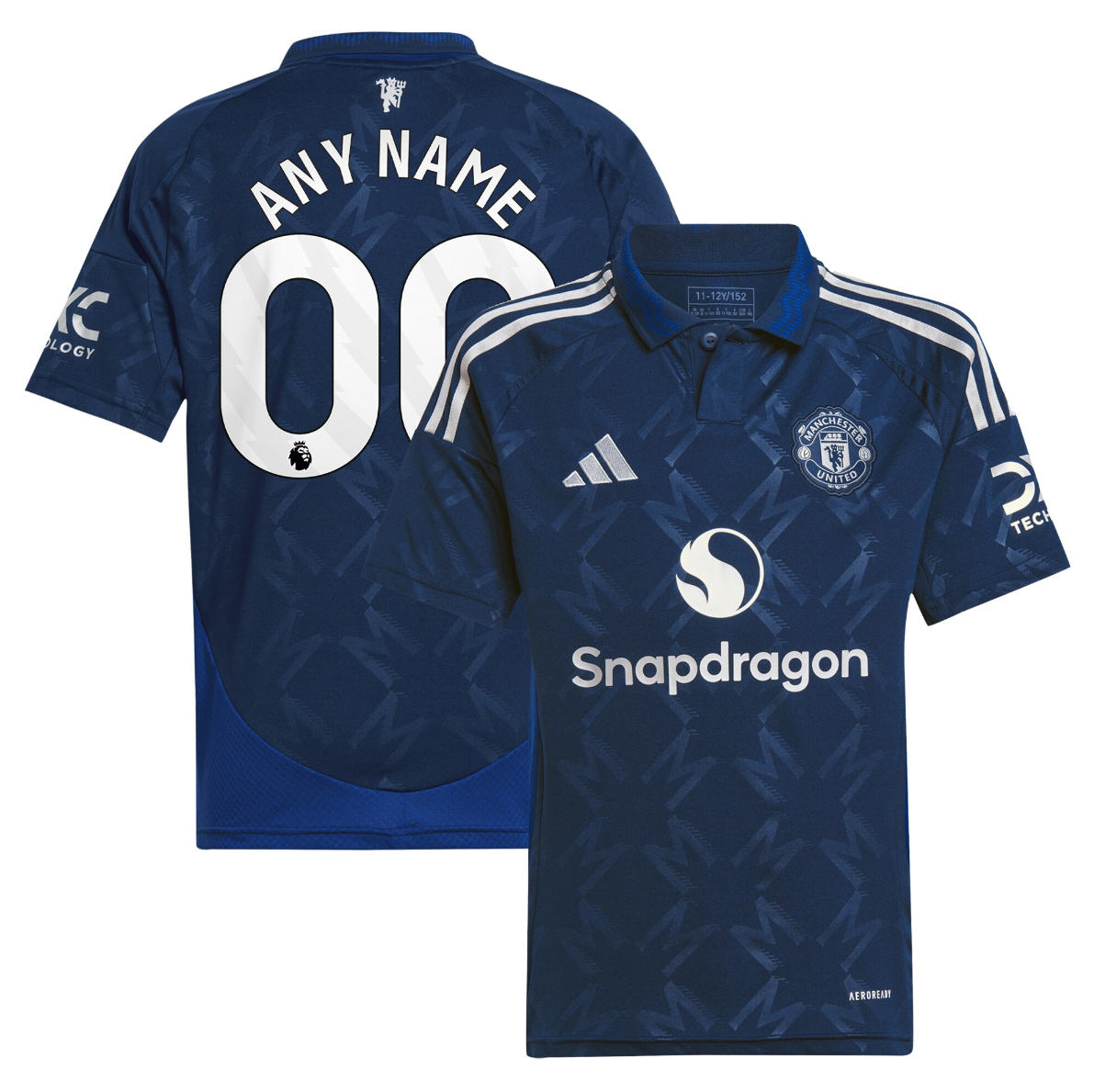 Men's Navy Manchester United 2024/25 Home Replica Custom Jersey