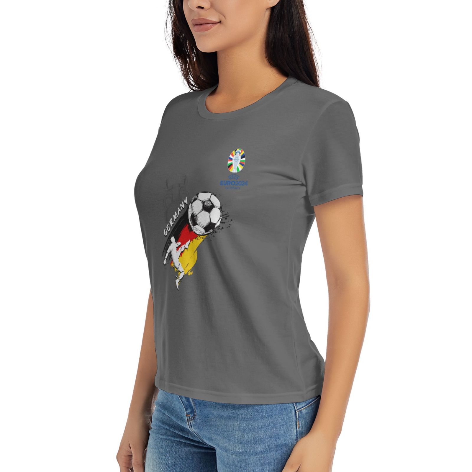 Women's Germany EURO 2024 Basic Short Sleeve T-Shirt WBT1680