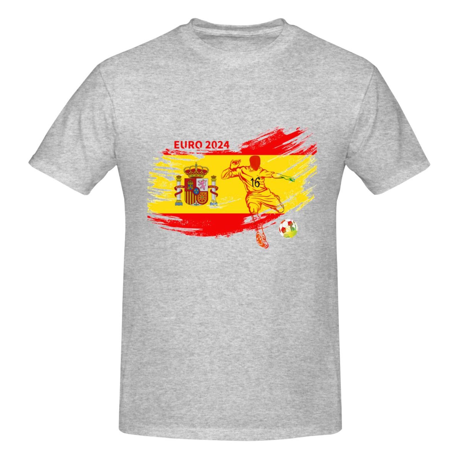 Men's Spain EURO 2024 Basic Short Sleeve T-Shirt BST1752