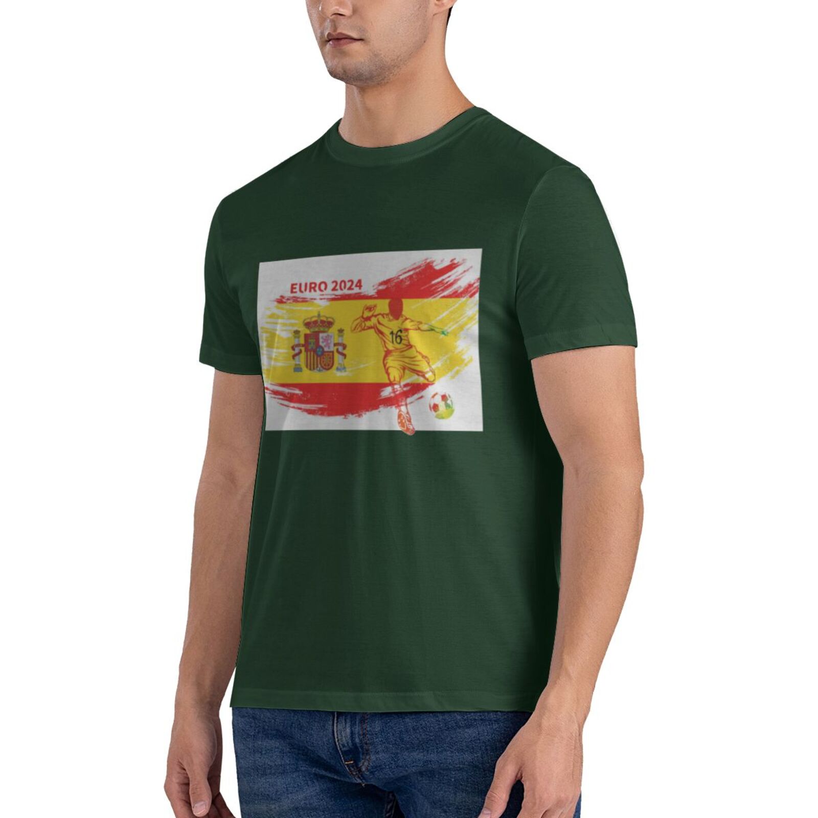 Men's Spain EURO 2024 Basic Short Sleeve T-Shirt BST1753