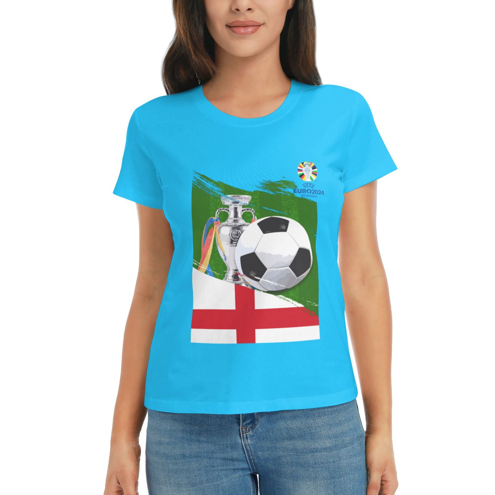 Women's England EURO 2024 Basic Short Sleeve T-Shirt WBT1682