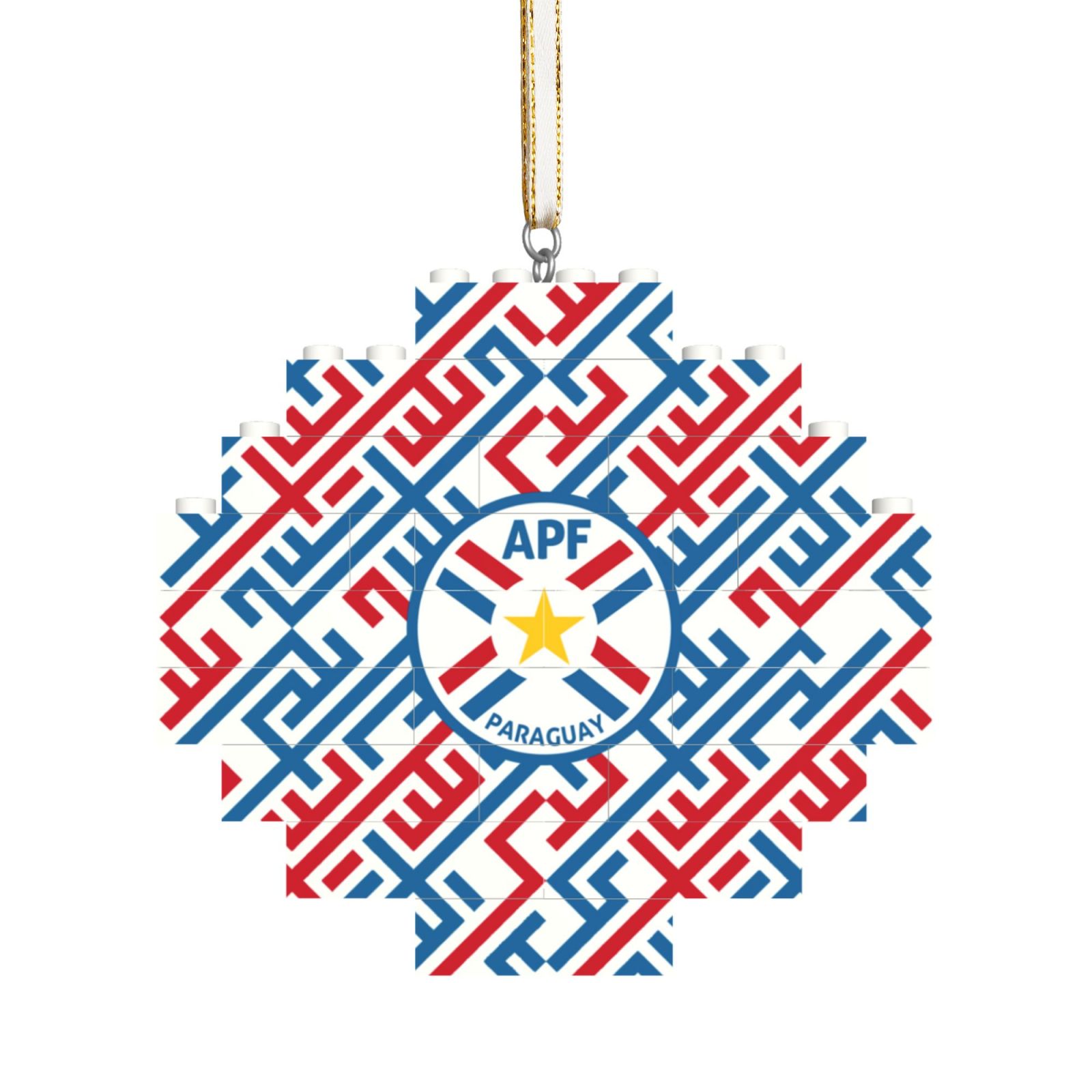 Paraguay Building Block Puzzle Ornament BBP1990